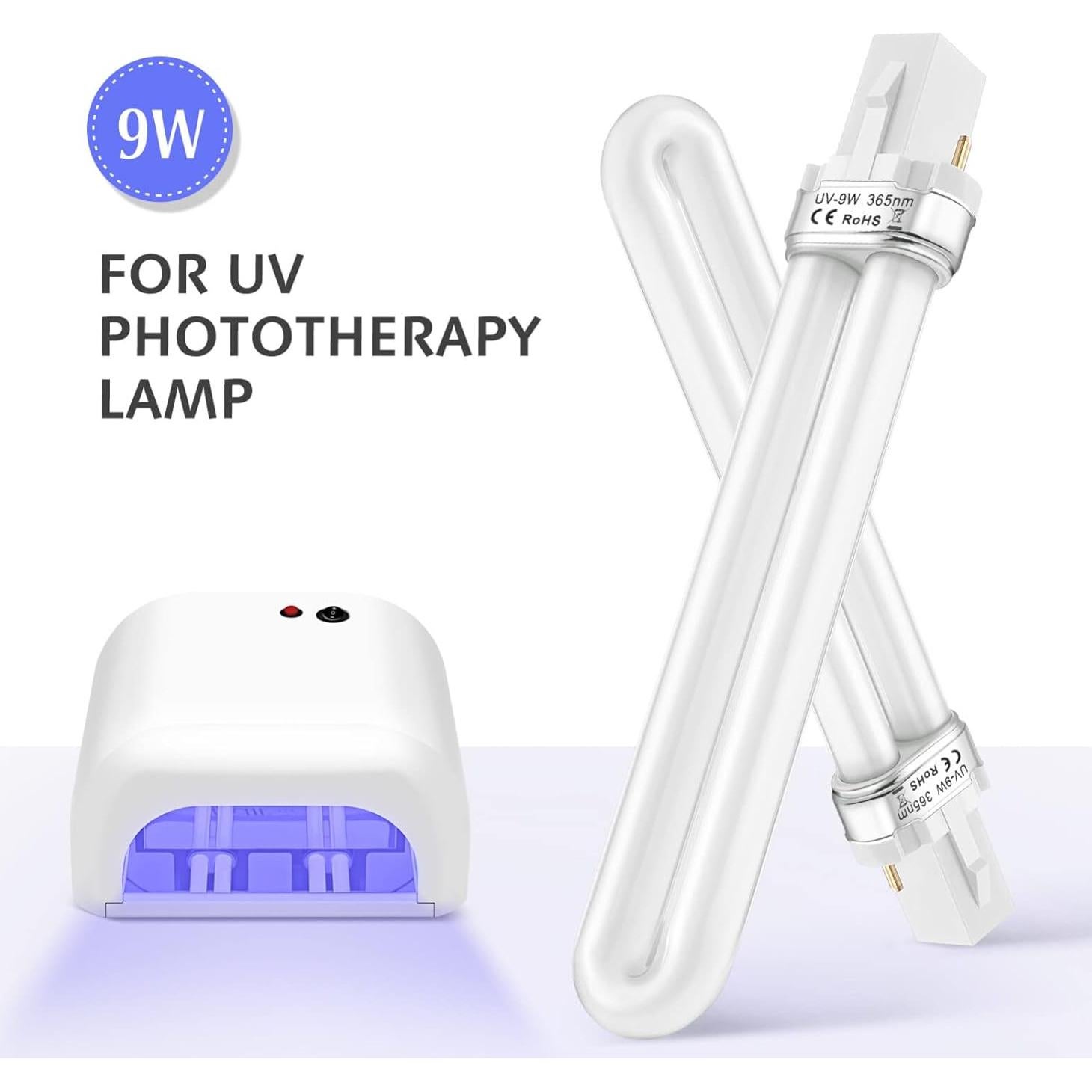 Bombillas de Uñas 9W 365nm IMIKEYA - 4 Piezas Reemplazo