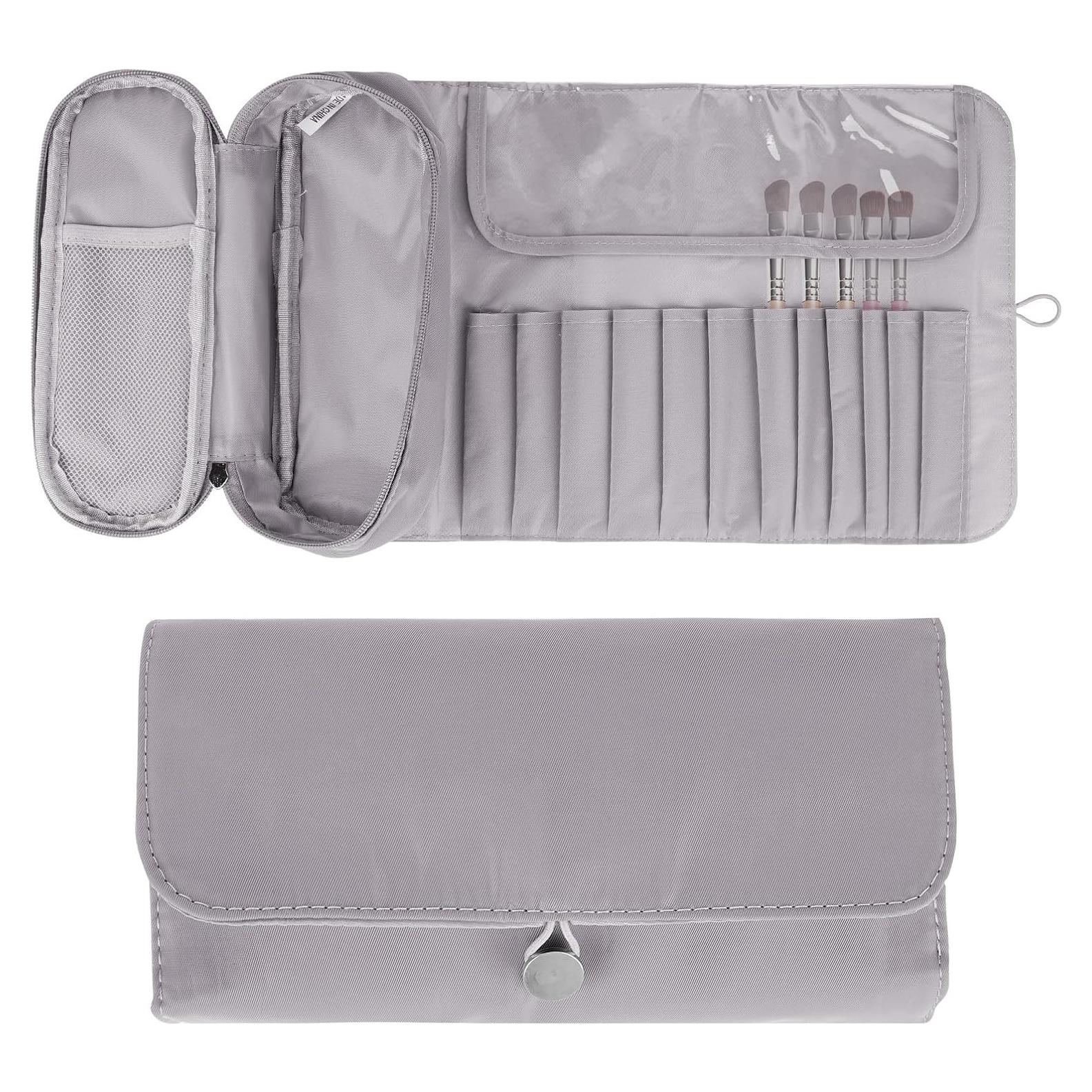 Bolsa de Maquillaje Plegable LUEXBOX Gris para Viaje