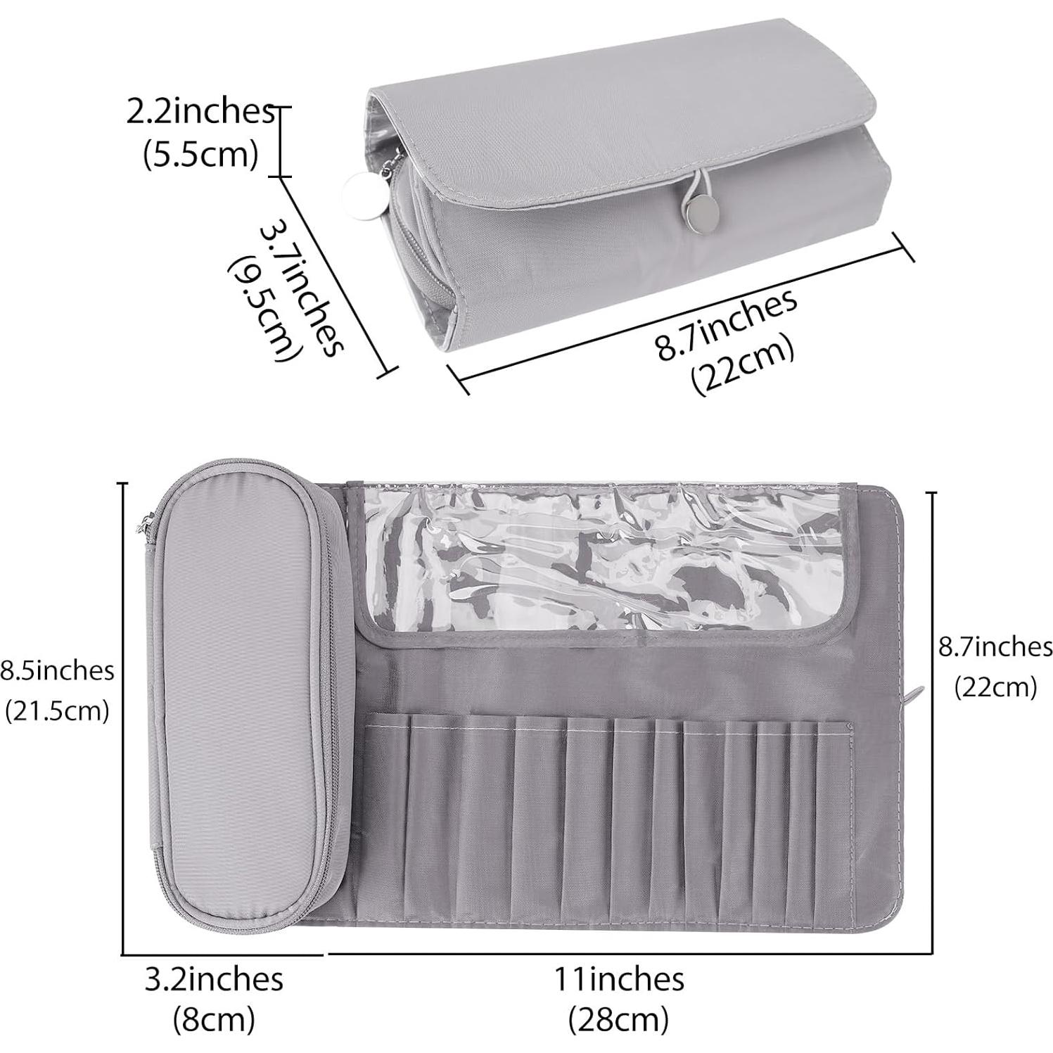 Bolsa de Maquillaje Plegable LUEXBOX Gris para Viaje