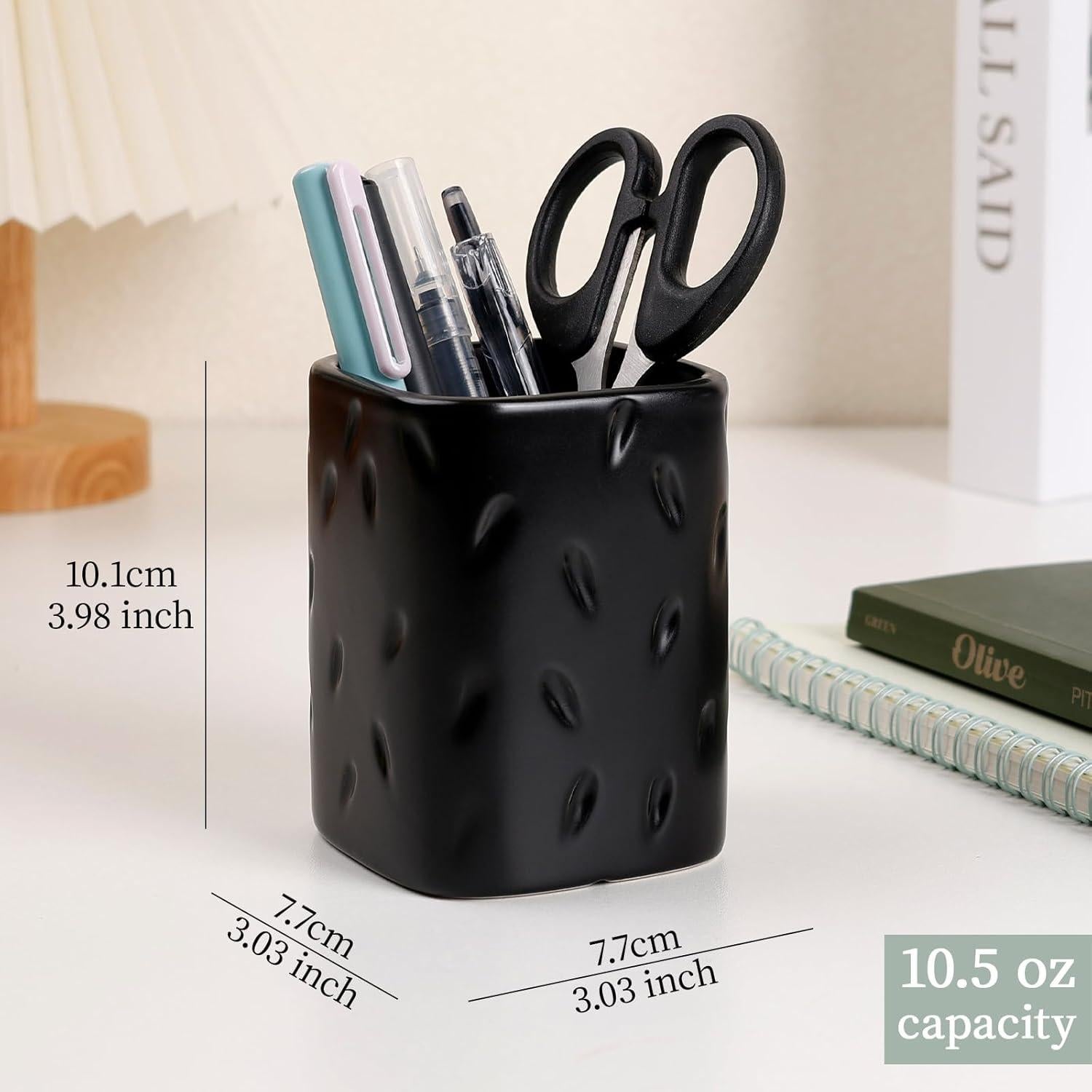 Soporte de Lápiz Cerámica ZEBERBO Gota de Lluvia Negro 310ml