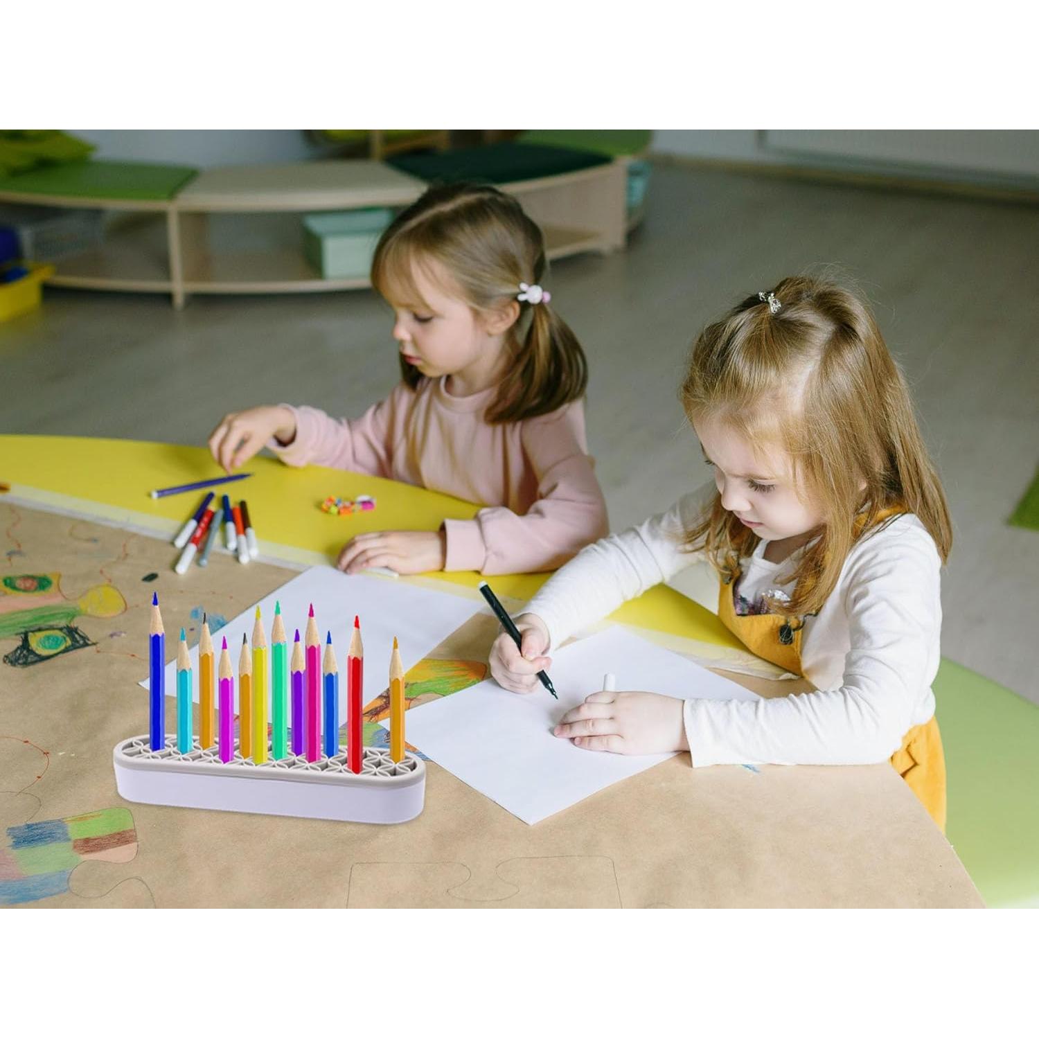 Soporte de Cepillo de Maquillaje Silicona GDFYMI Gris Claro 21x5cm