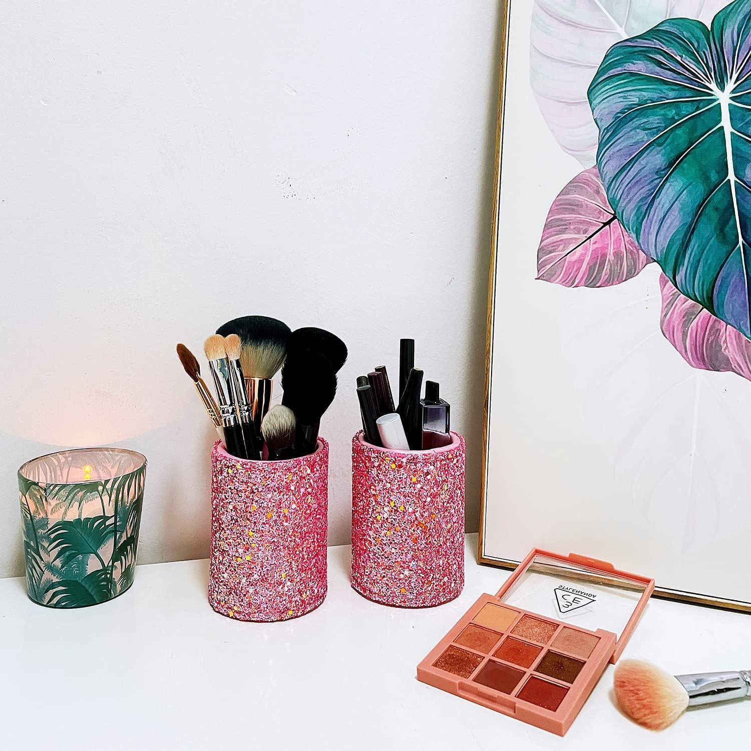 Soporte para Brochas de Maquillaje Wlz Rosa Brillante 8.5 cm