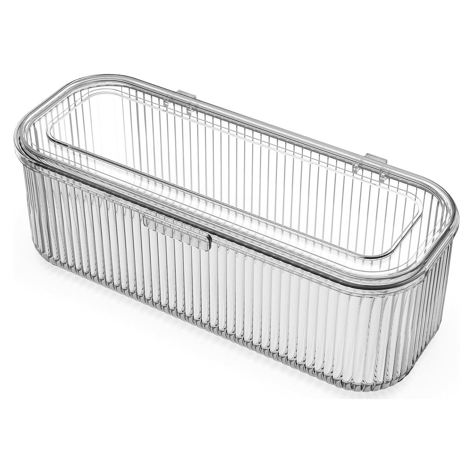 Organizador de Brochas de Maquillaje JessLab, Transparente, 1 Compartimento