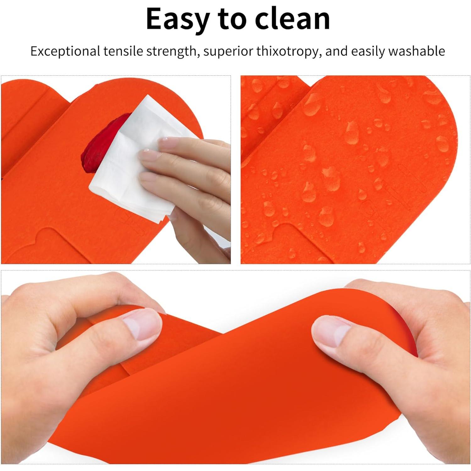 Estuche Organizador de Brochas de Maquillaje Silicona Naranja 22.95 cm