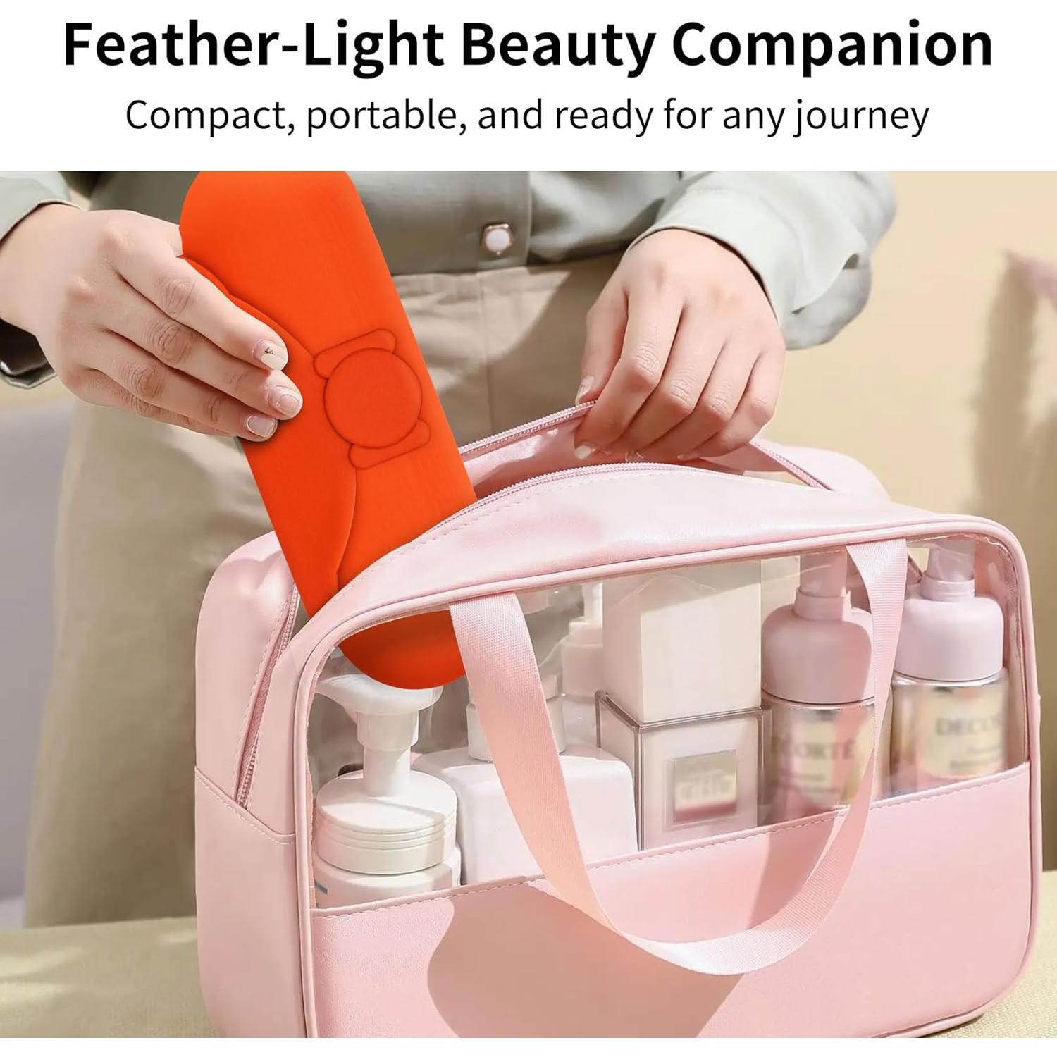 Estuche Organizador de Brochas de Maquillaje Silicona Naranja 22.95 cm