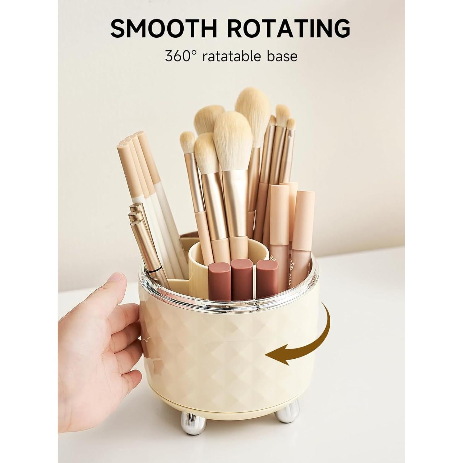 Soporte Rotatorio para Brochas de Maquillaje UFORU 5 Ranuras