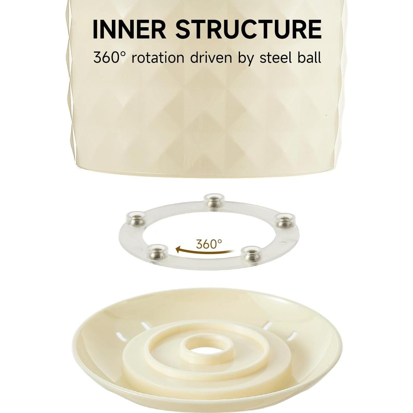 Soporte Rotatorio para Brochas de Maquillaje UFORU 5 Ranuras