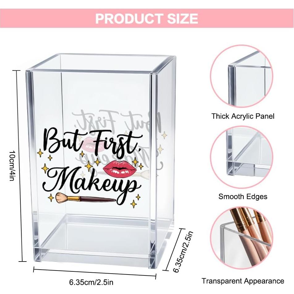 Organizador de Brochas de Maquillaje Acrílico Vgrti 6.35x10.16 cm