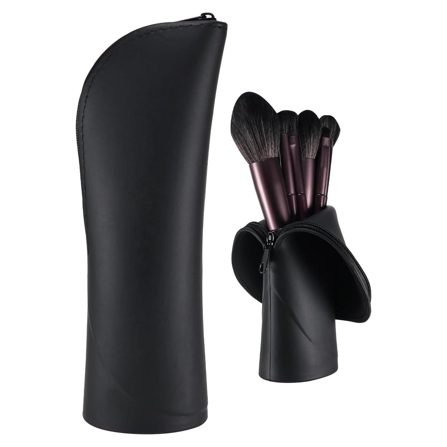 Soporte de Brochas de Maquillaje Kososuru Negro Portátil