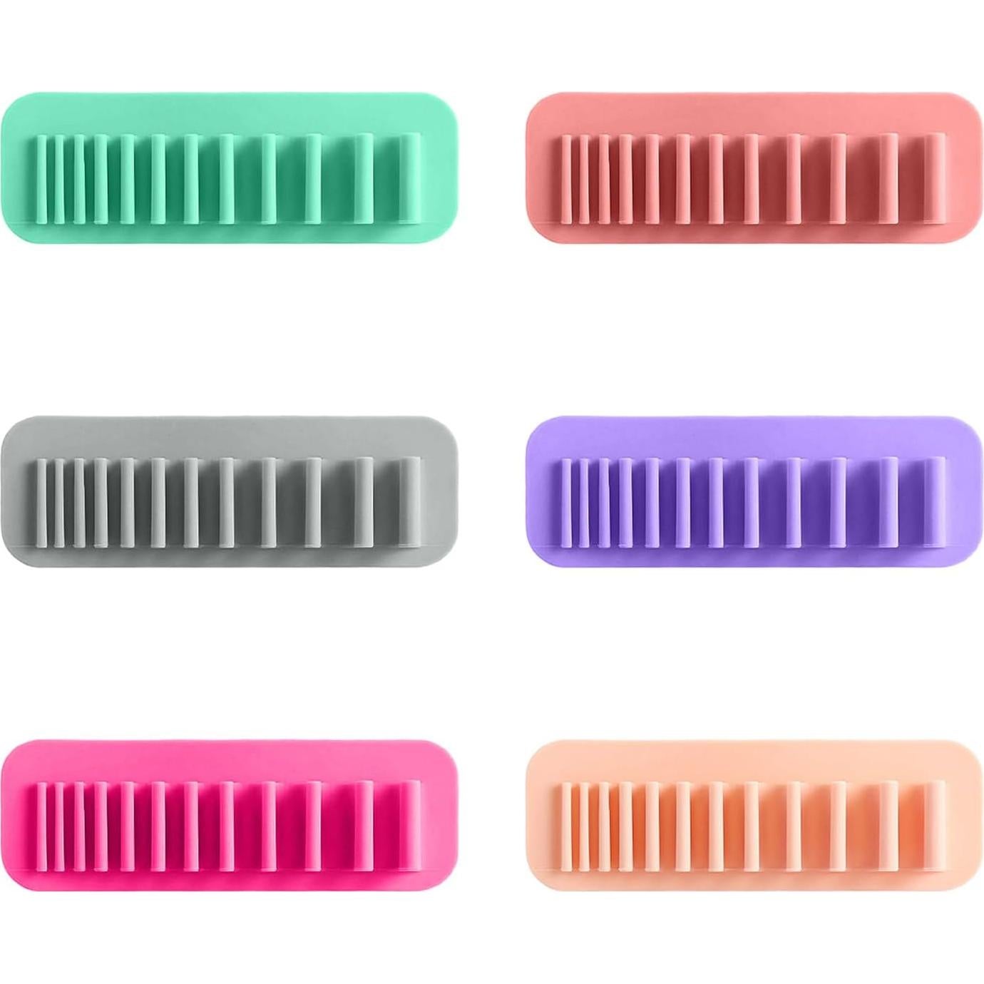 Soporte de Brochas de Maquillaje MEELYHOME Silicona Verde 11 Agujeros