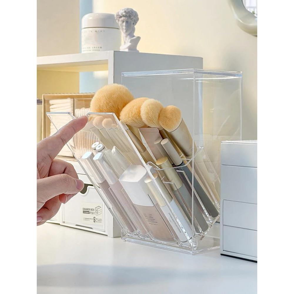 Organizador de Brochas de Maquillaje Singring Acrílico Transparente