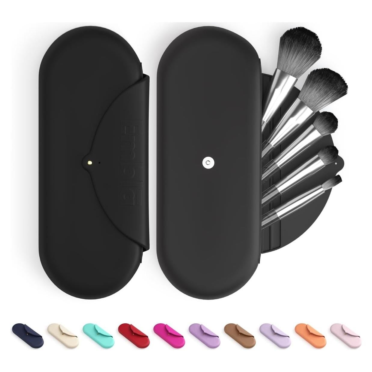 Estuche de Maquillaje Embla Negro para Brochas de Viaje 22.86cm