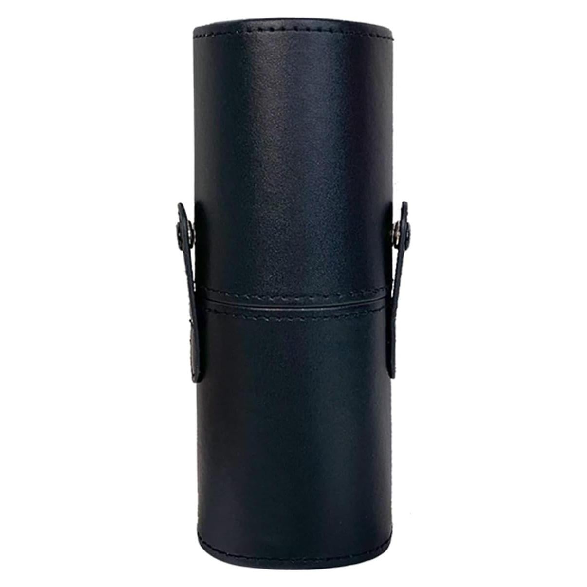 Estuche Organizador de Brochas de Maquillaje Negro PU 6.6x17.8cm