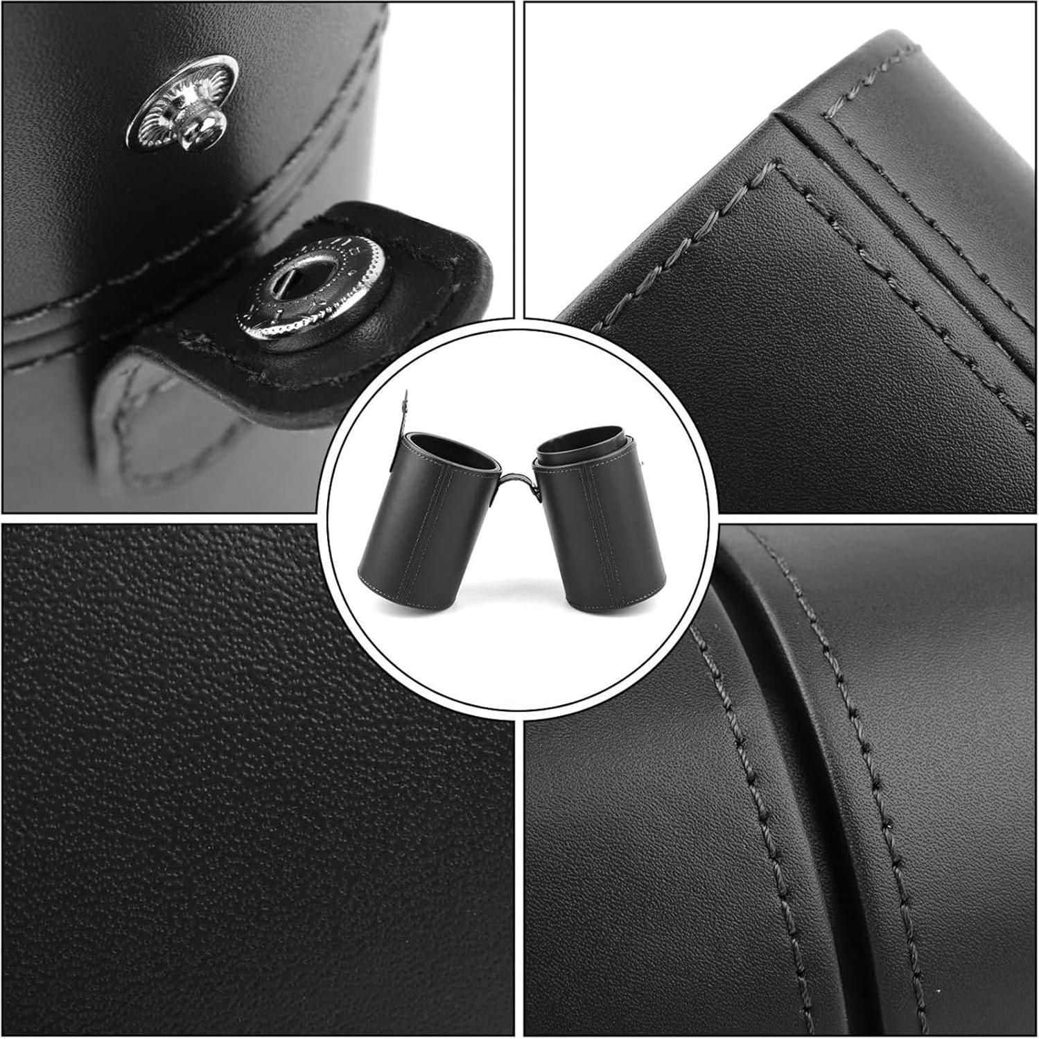 Estuche Organizador de Brochas de Maquillaje Negro PU 6.6x17.8cm