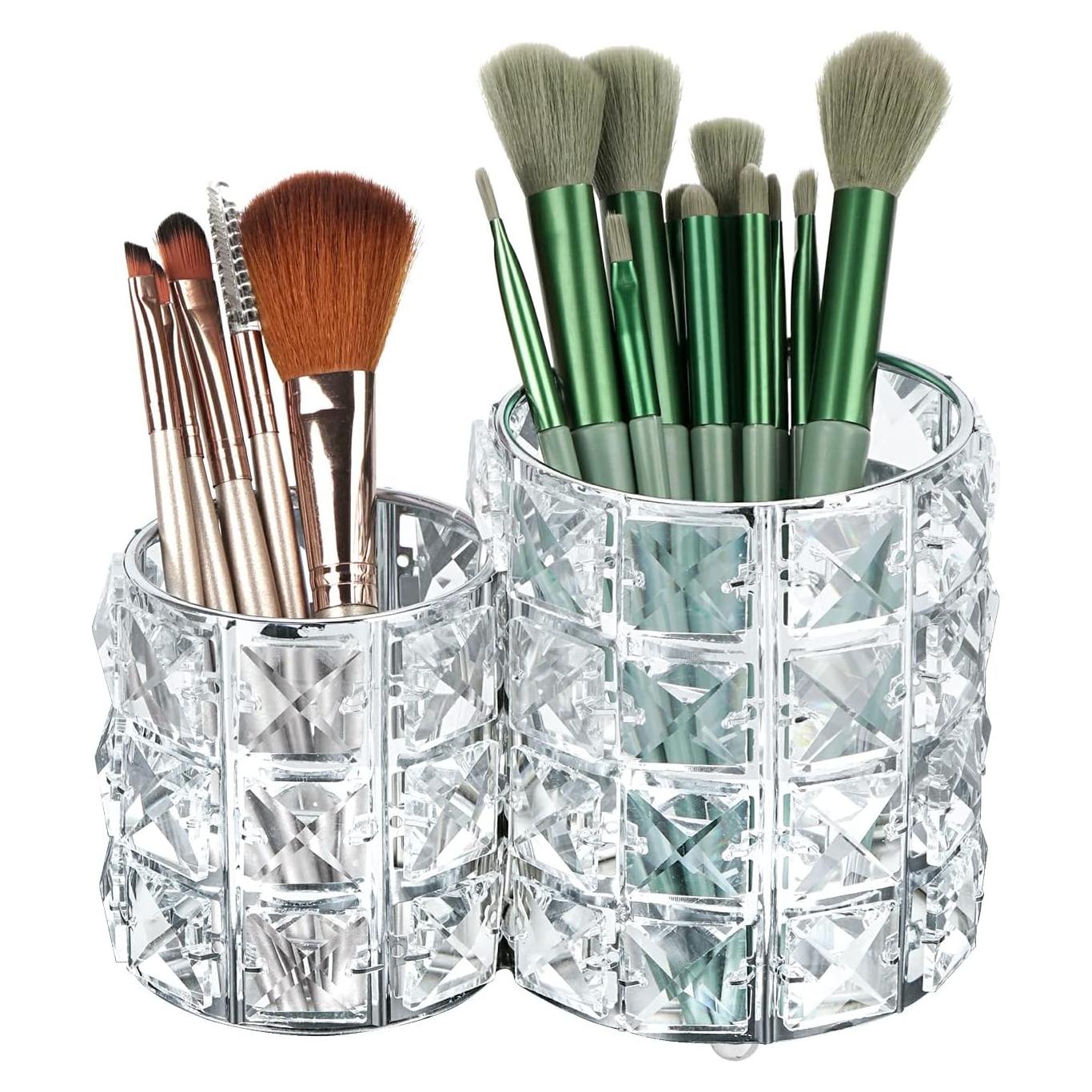 Organizador de Brochas de Maquillaje LUEXBOX Circular Cristal 18cm