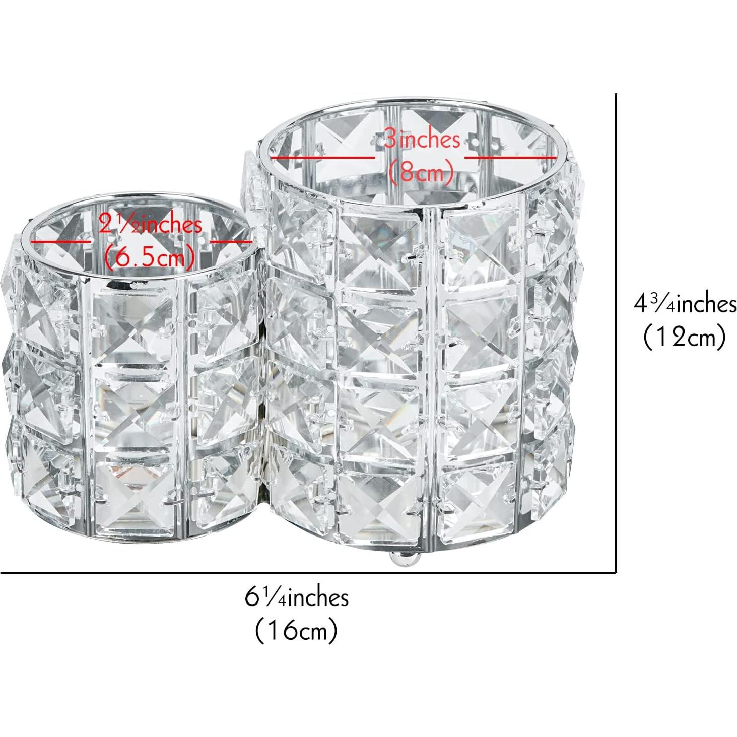 Organizador de Brochas de Maquillaje LUEXBOX Circular Cristal 18cm