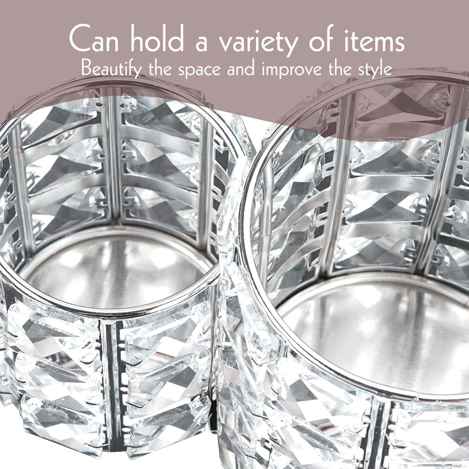 Organizador de Brochas de Maquillaje LUEXBOX Circular Cristal 18cm