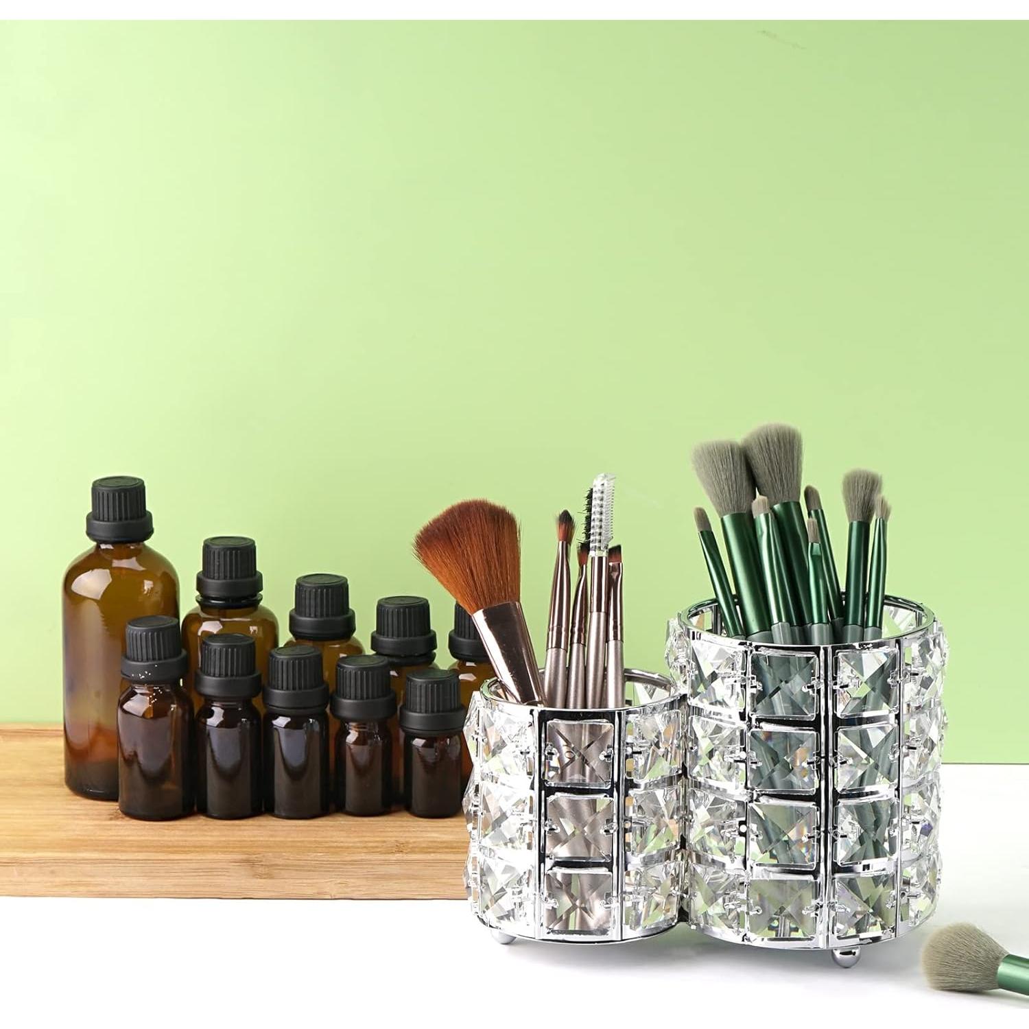 Organizador de Brochas de Maquillaje LUEXBOX Circular Cristal 18cm