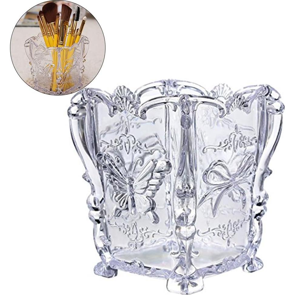 Soporte para Brochas de Maquillaje Frcolor Acrílico Transparente