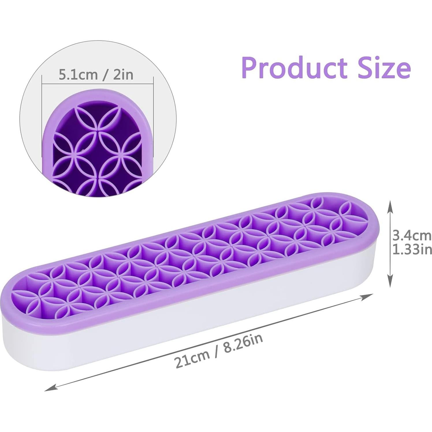 Soporte de Brochas de Maquillaje Unaone Púrpura Multifuncional