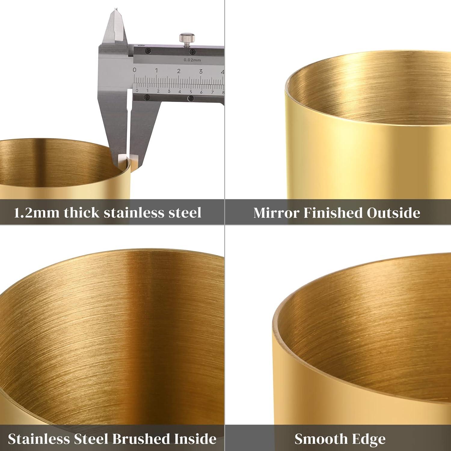 Soporte de Lápiz Dorado Bidponds, Acero Inoxidable 304, 9.7cm