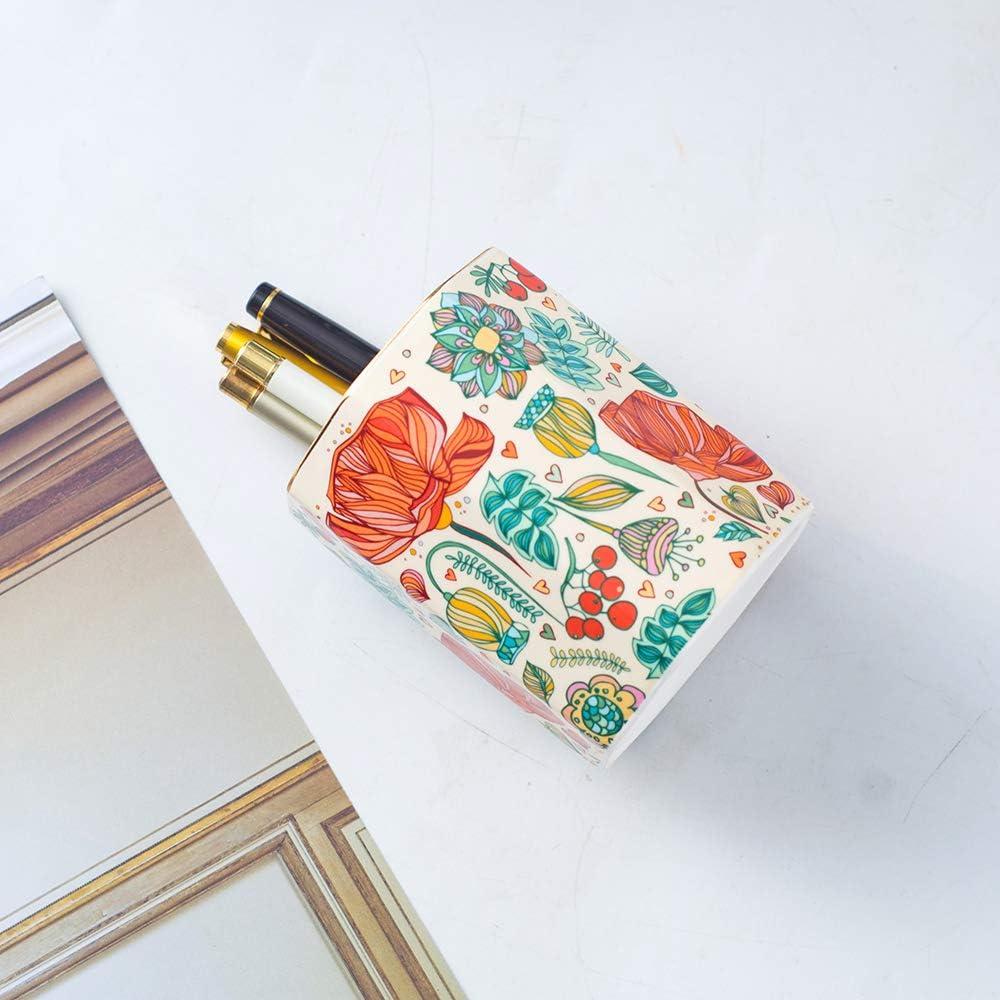 Soporte de Lápiz Cerámica YOSCO Flor 10 cm Organizador Escritorio