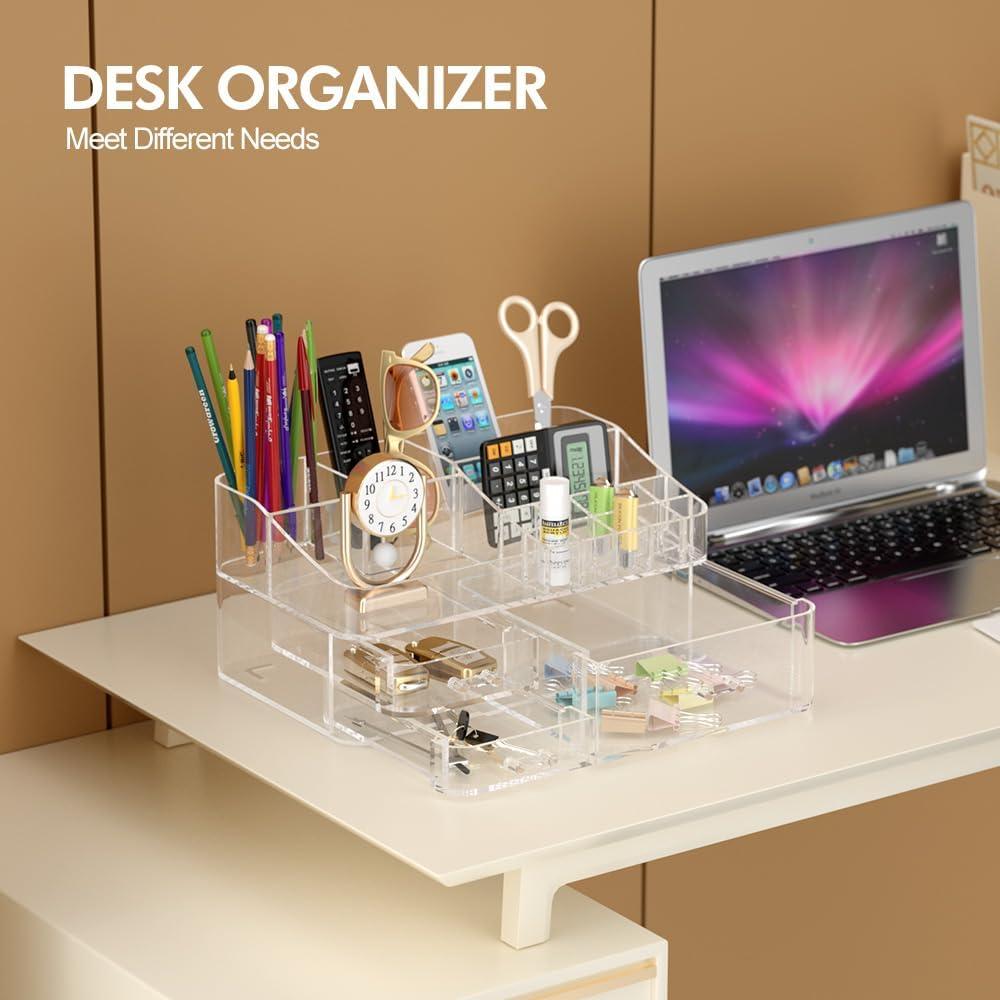 Organizador de Maquillaje Acrílico DALEMKY con Cajones 30x17.8x13.5cm