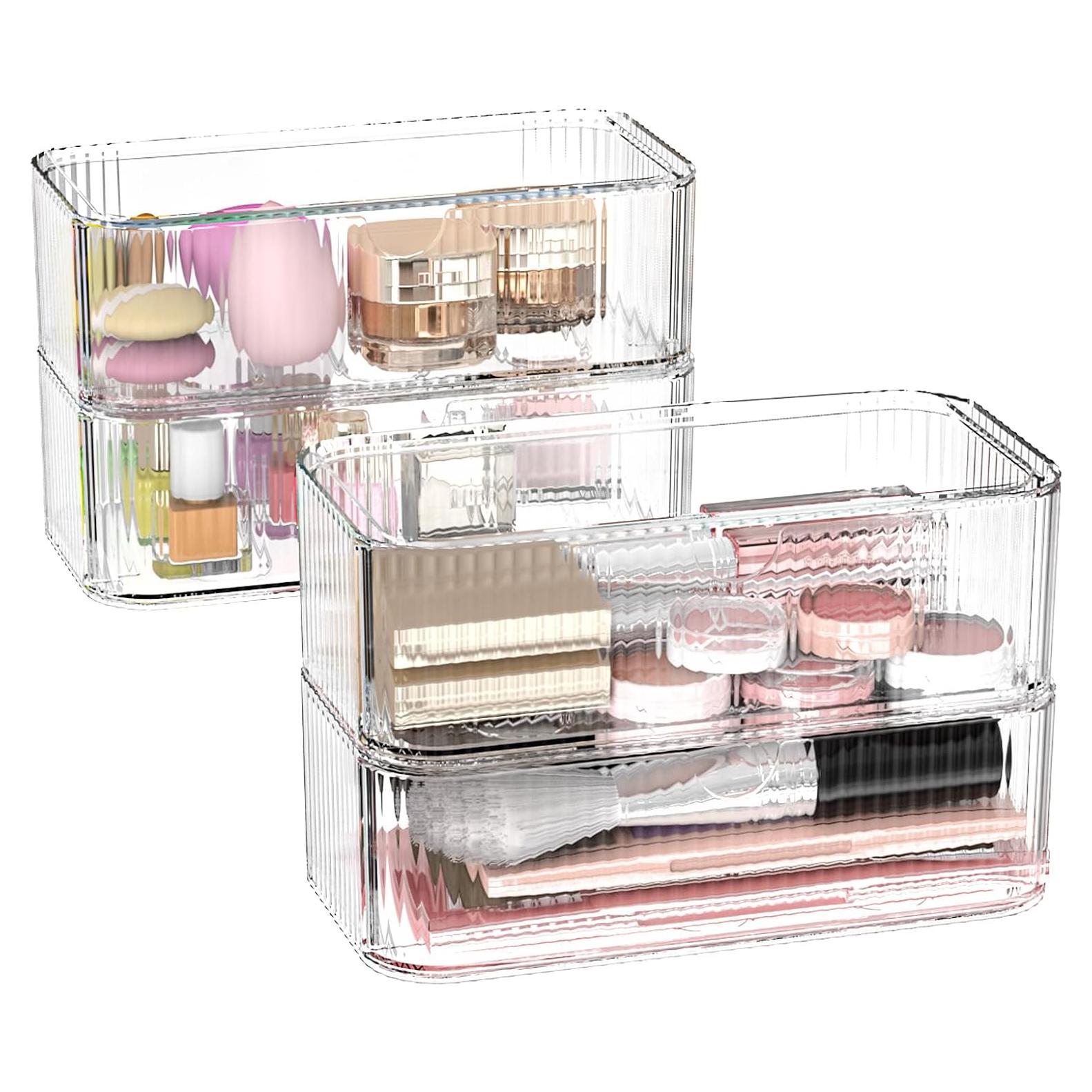 Organizador de Maquillaje Apilable Jywantful - 4 Cajones Acrílicos