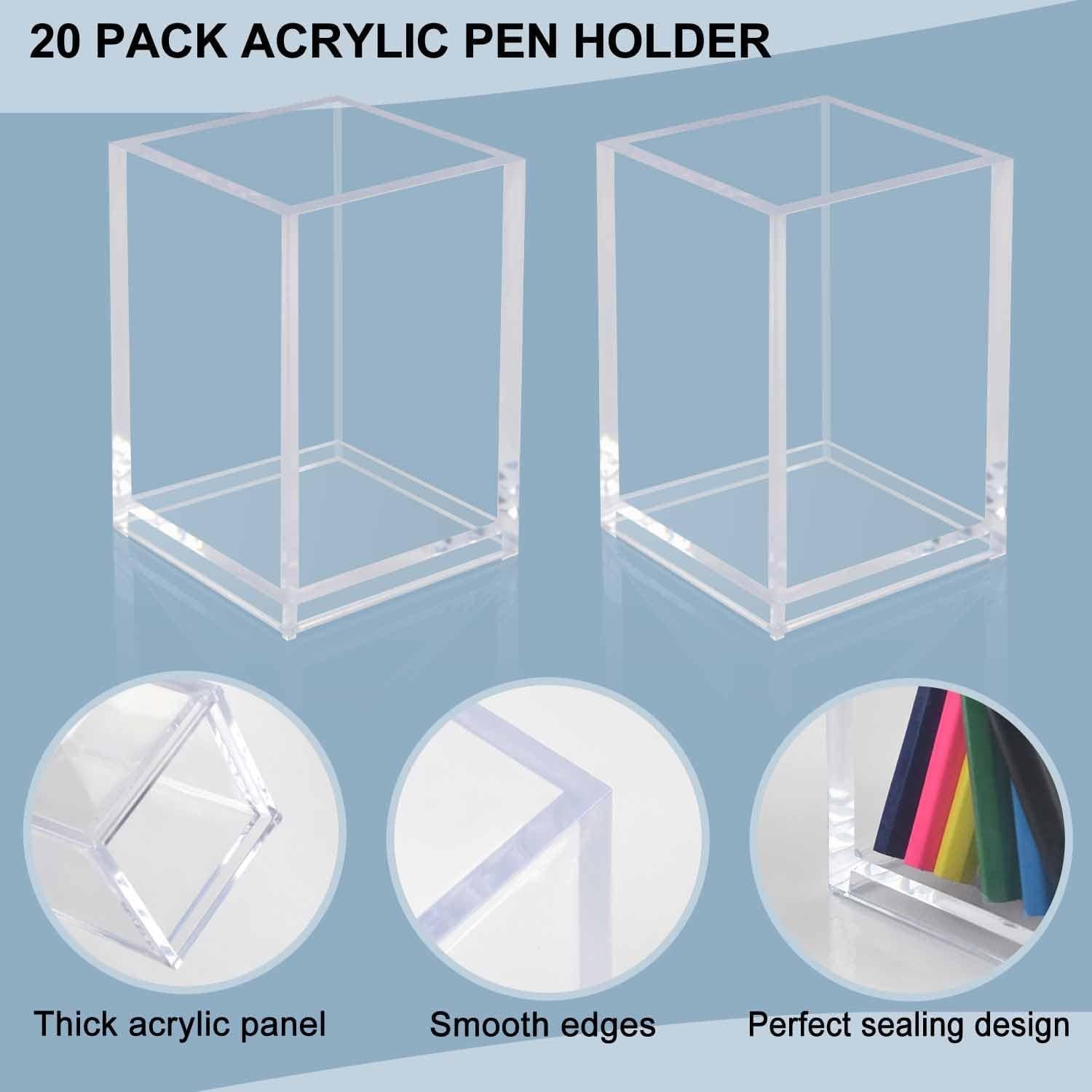 Paquete de 20 Soportes de Acrílico Transparente CDIVEFTN