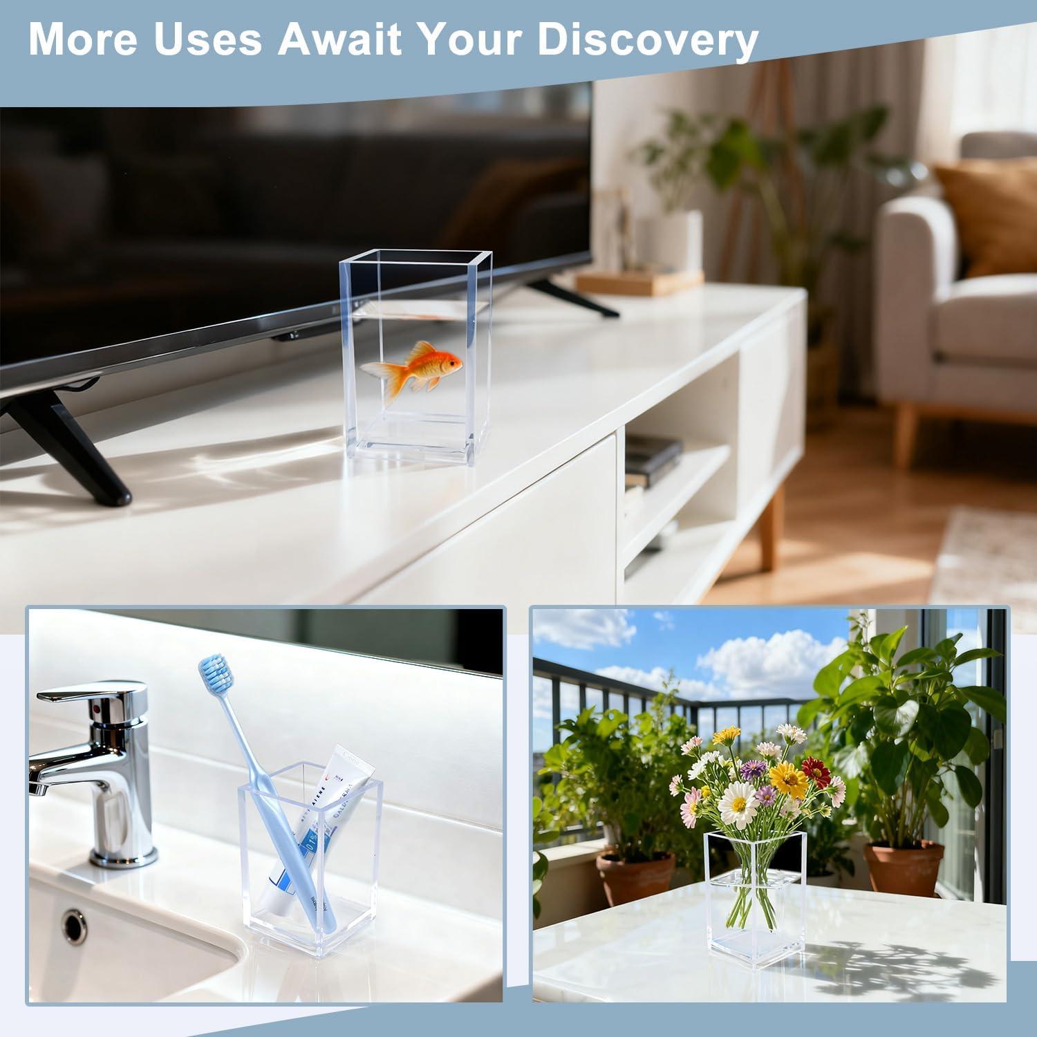 Paquete de 20 Soportes de Acrílico Transparente CDIVEFTN