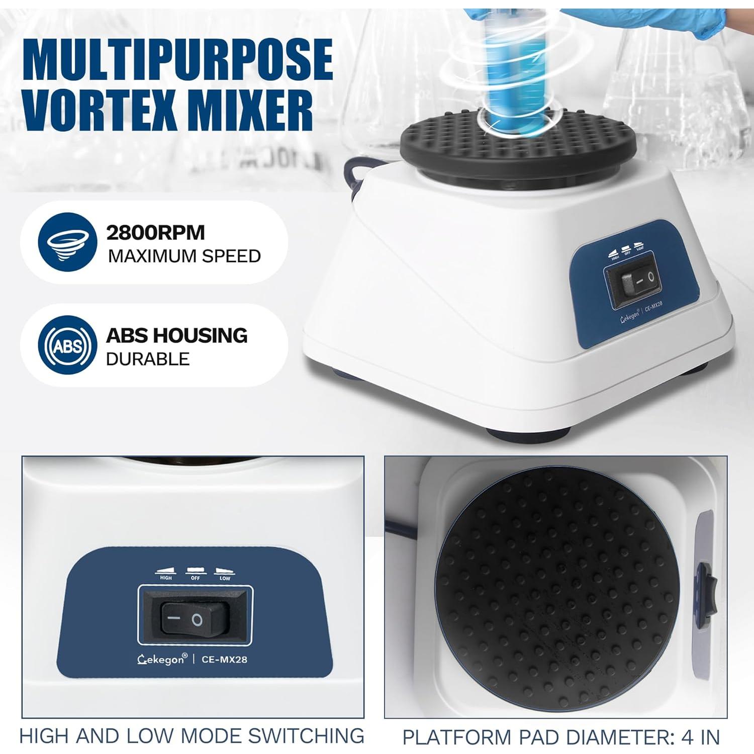 Mezclador Vortex Cekegon CE-MX28 1300/2800rpm 10.16cm