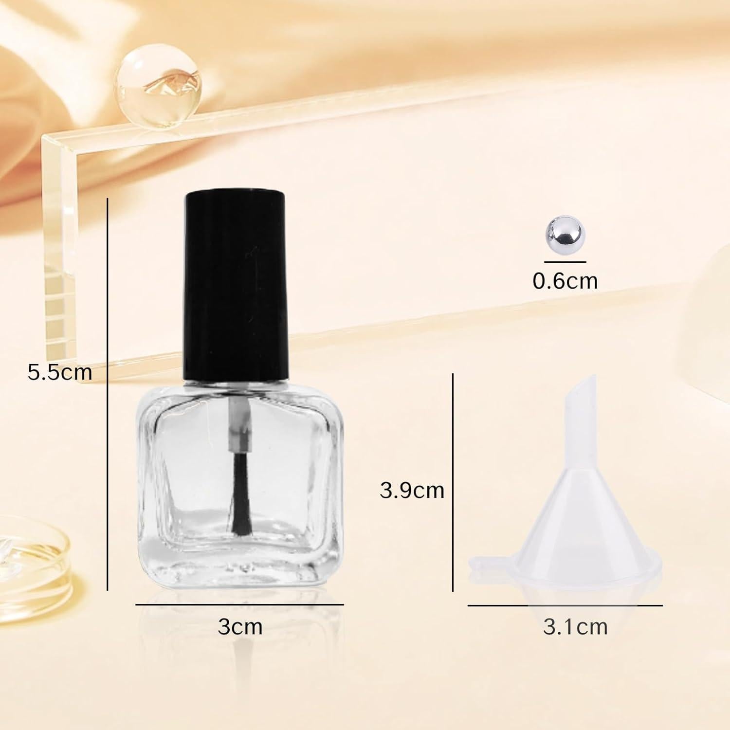 Botellas Vacías de Esmalte de Uñas NIIIYTYB 5ML 2 Piezas