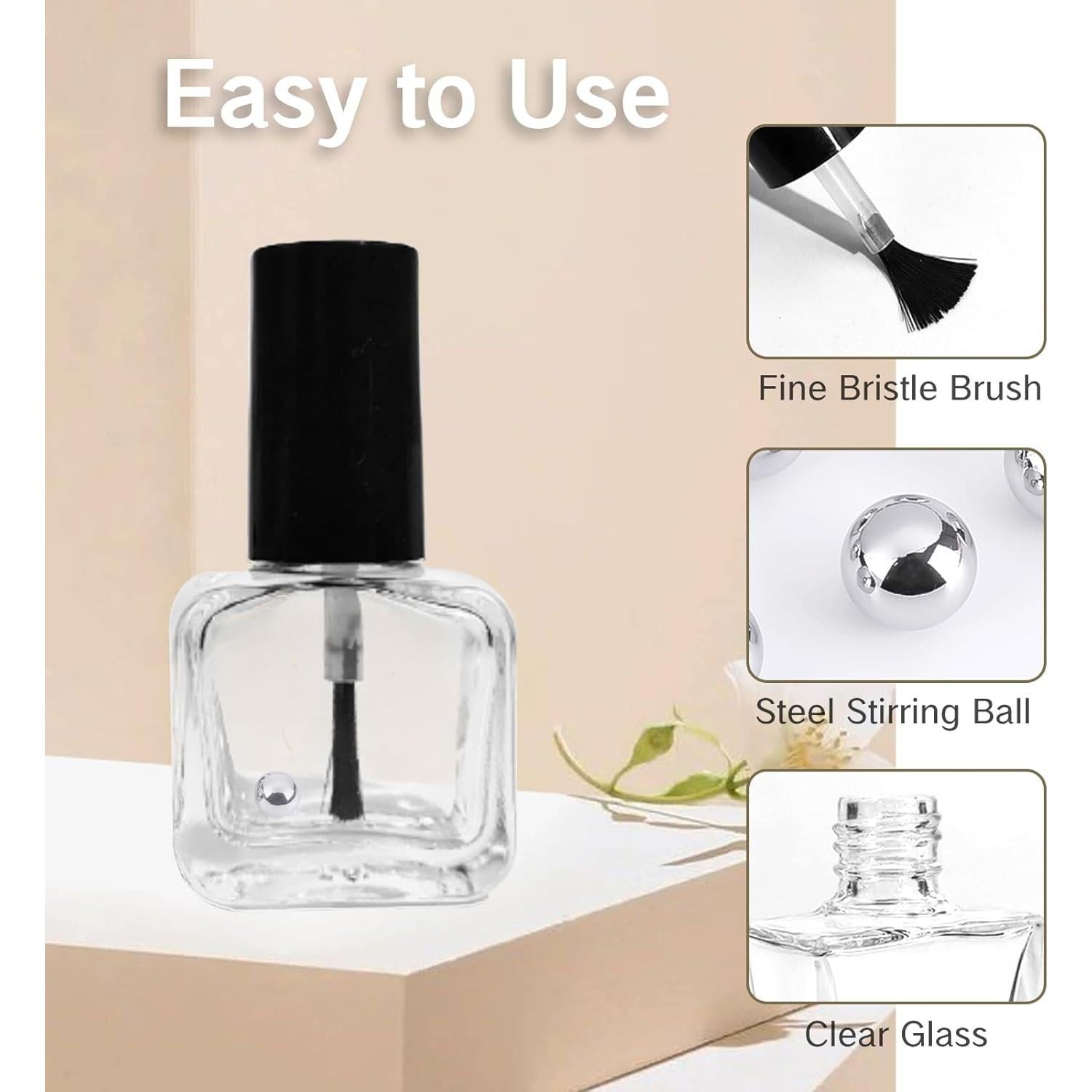 Botellas Vacías de Esmalte de Uñas NIIIYTYB 5ML 2 Piezas