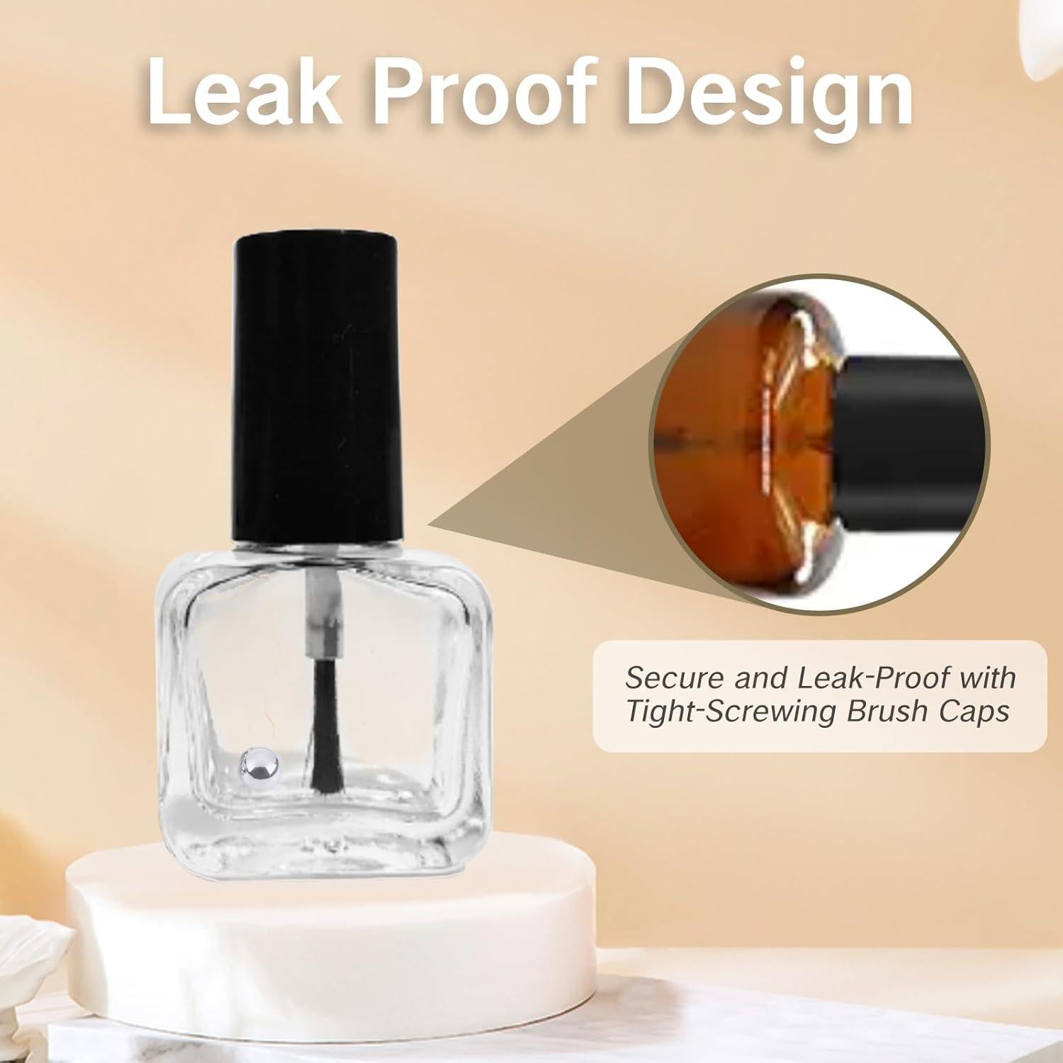 Botellas Vacías de Esmalte de Uñas NIIIYTYB 5ML 2 Piezas