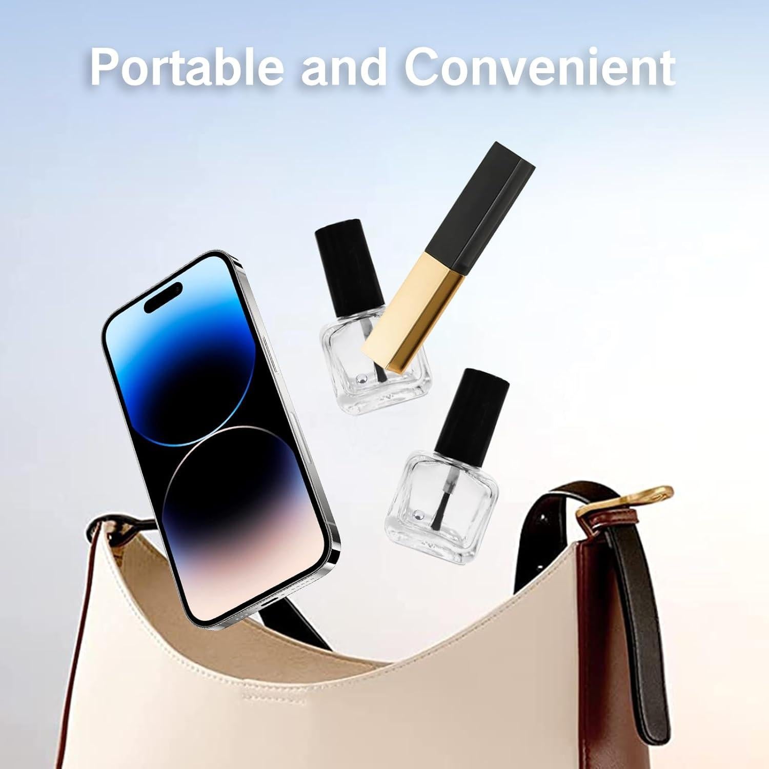 Botellas Vacías de Esmalte de Uñas NIIIYTYB 5ML 2 Piezas