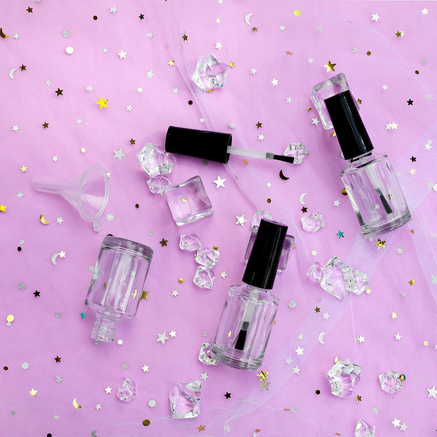 Botellas de Esmalte de Uñas Vacías Agidea 15ml - Paquete de 6