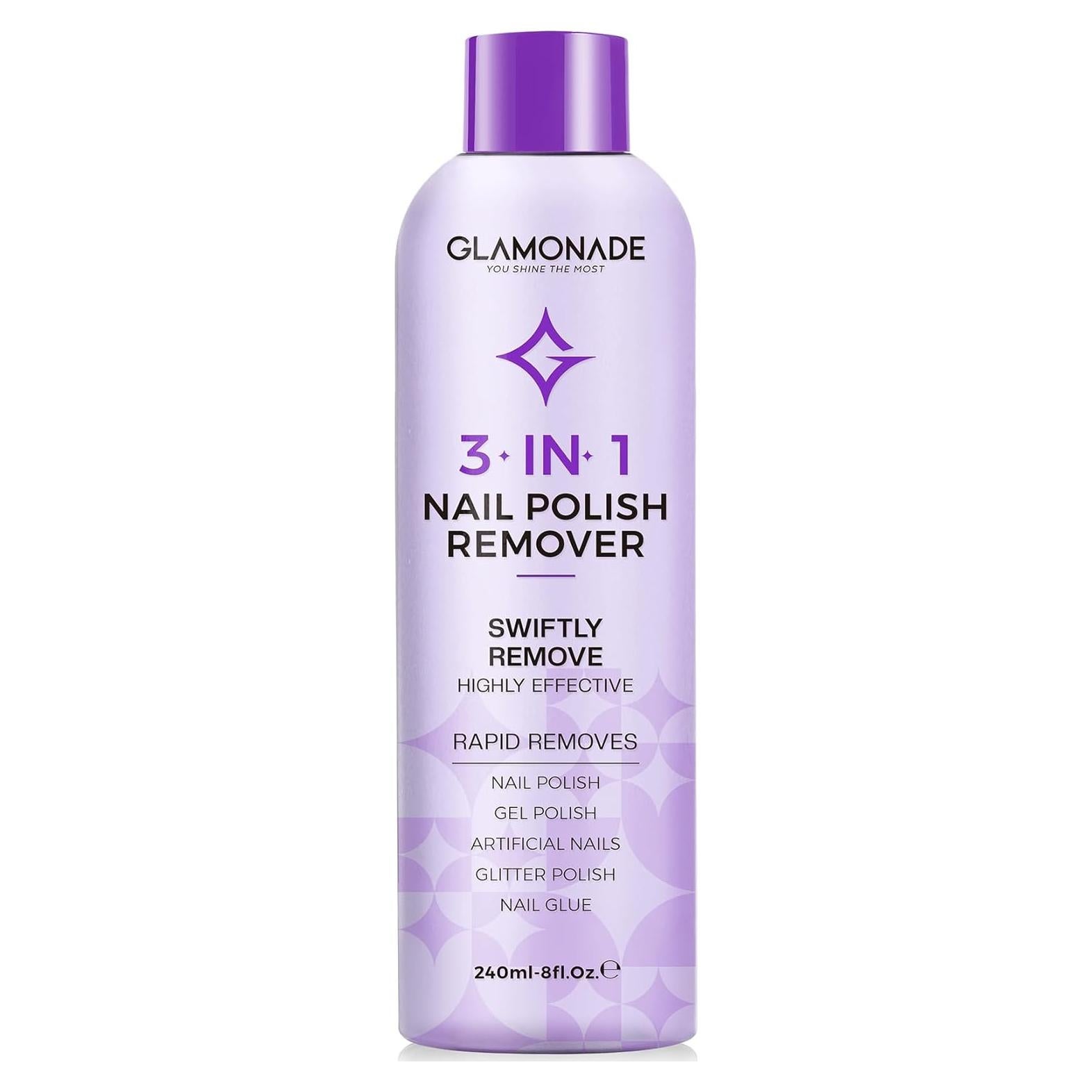 Removedor de Esmalte de Uñas Acetona Glamonade 236 ml Gel