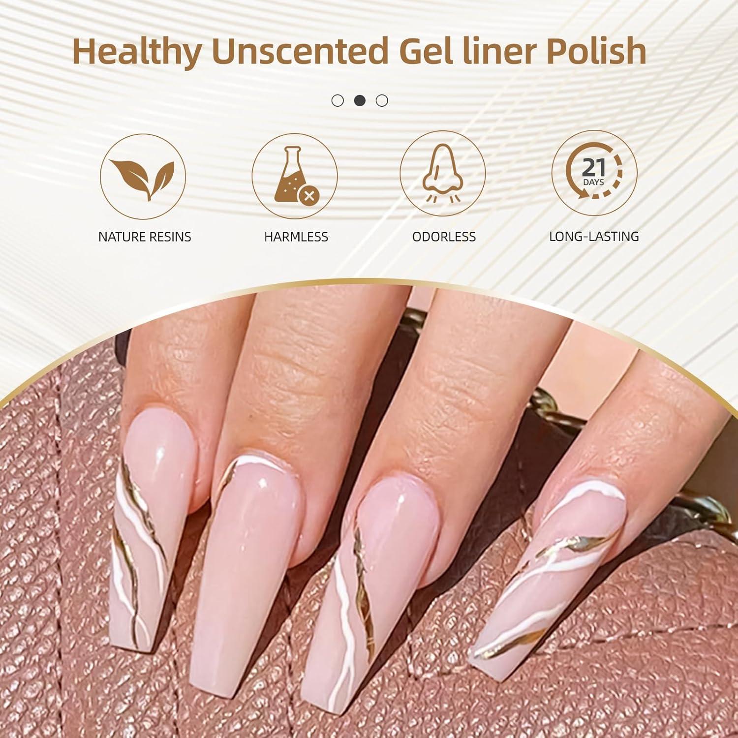 Esmalte de Uñas en Gel Metálico GOICC 8ml Dorado Cromo