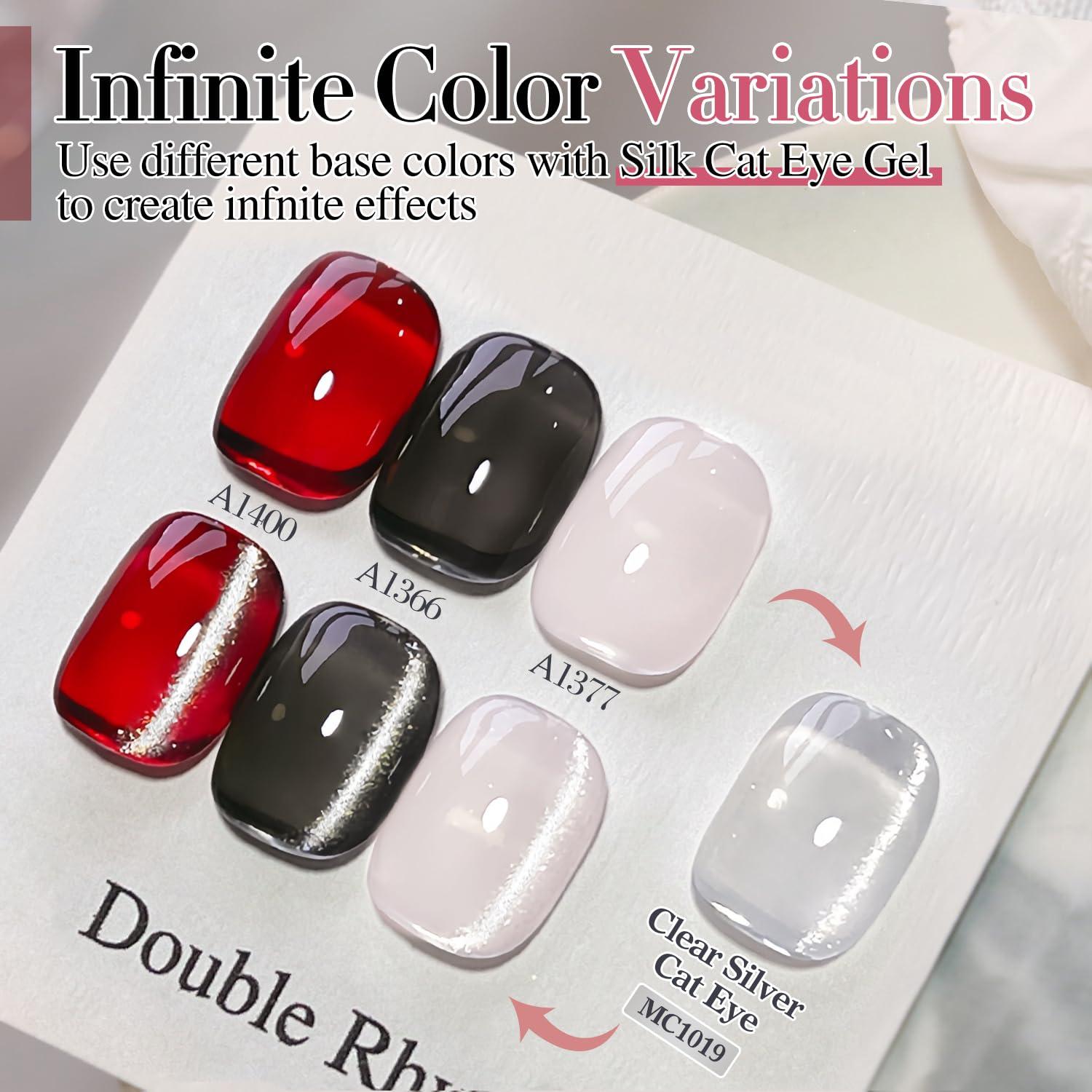 Esmalte de Gel Cat Eye Double Rhythm 15ml Plata Brillante