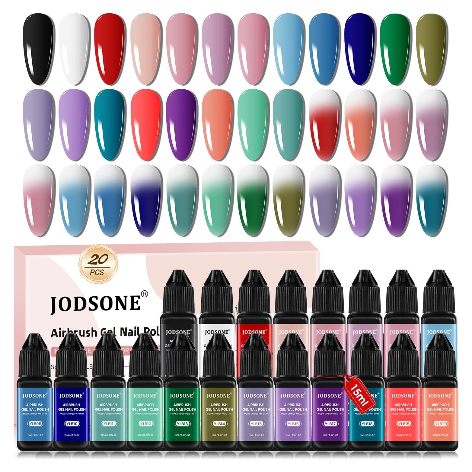 Set de Esmalte de Uñas en Gel JODSONE 20 Colores Airbrush