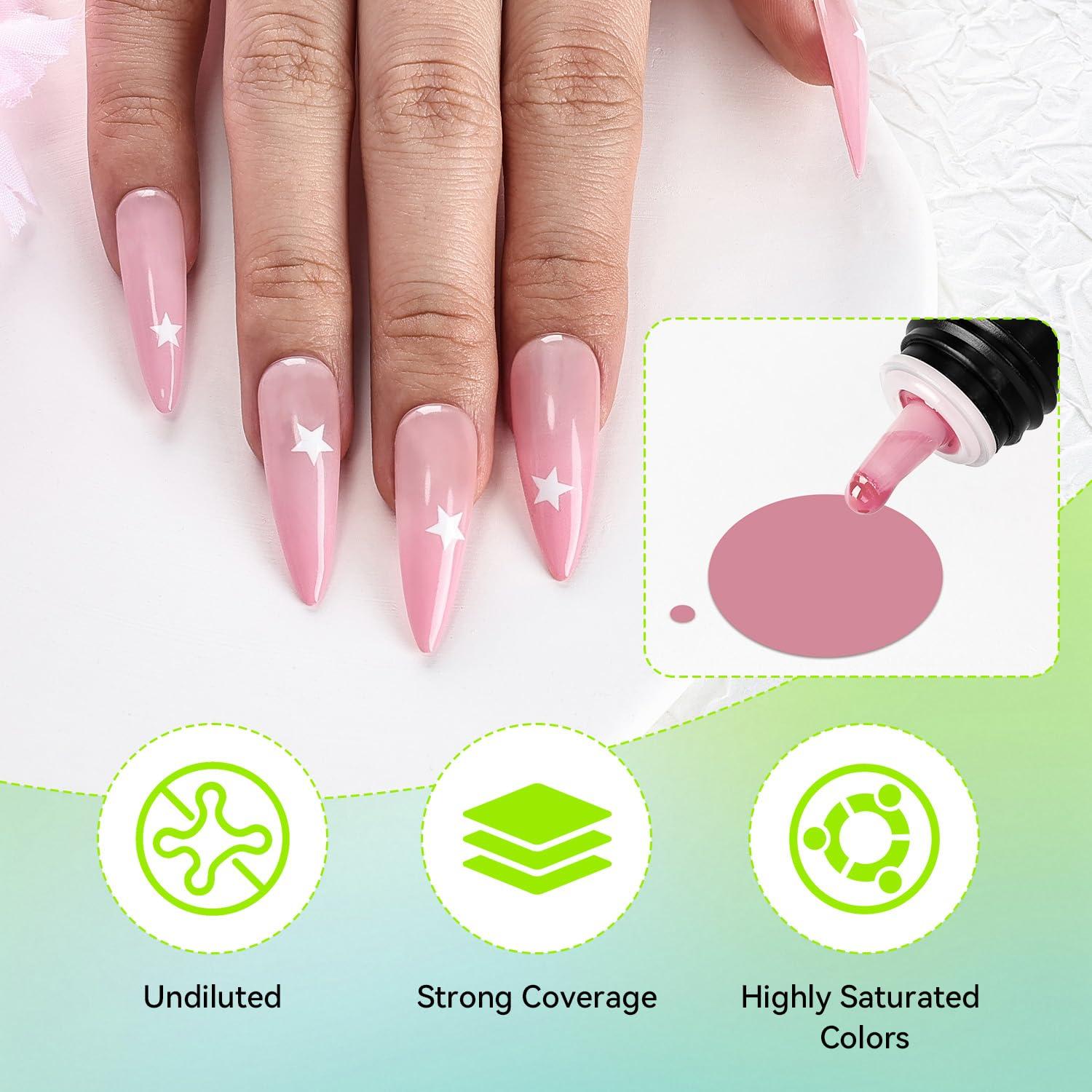 Set de Esmalte de Uñas en Gel JODSONE 20 Colores Airbrush