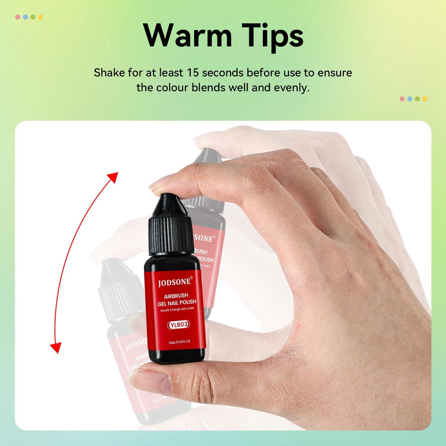 Set de Esmalte de Uñas en Gel JODSONE 20 Colores Airbrush