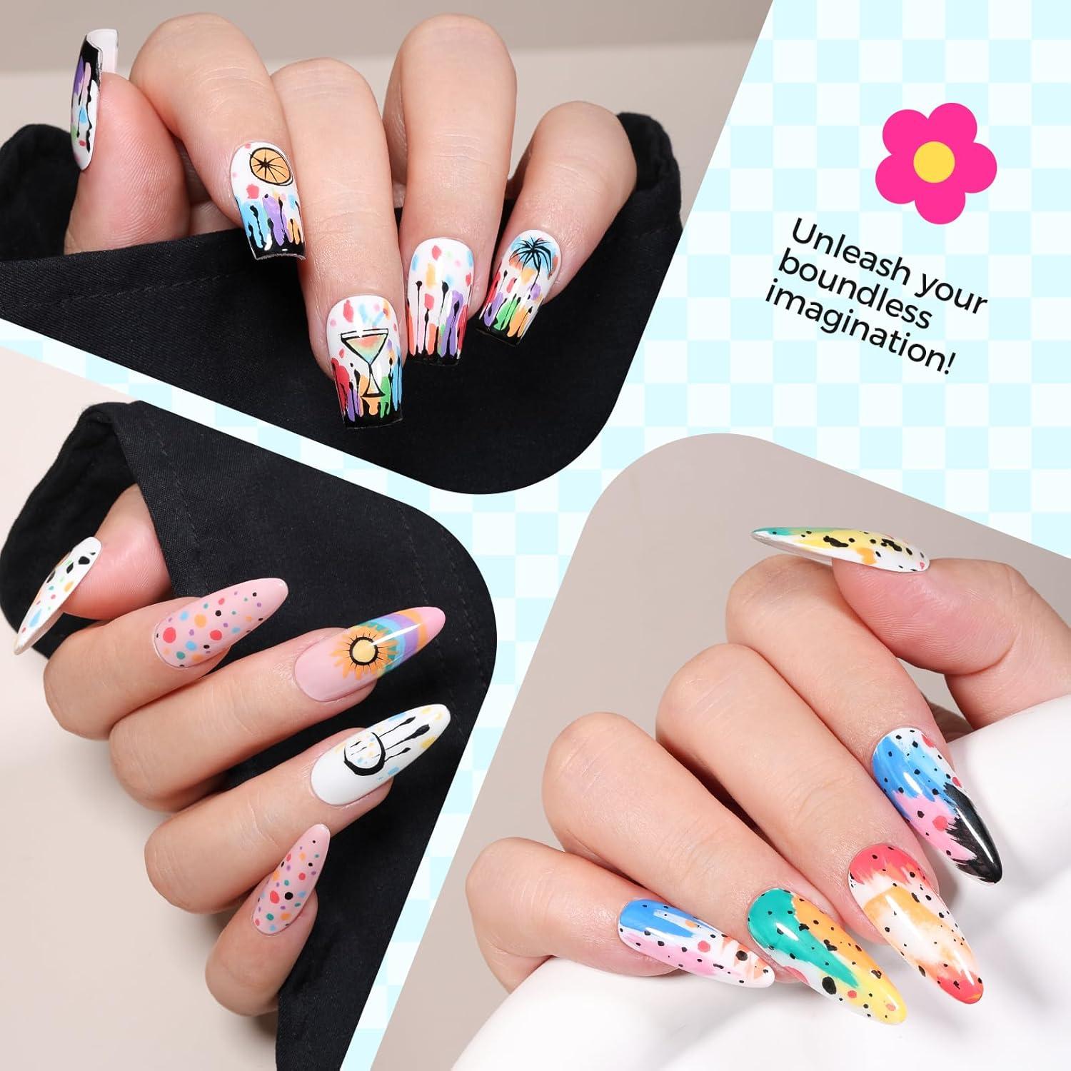 Juego de 12 Bolígrafos de Arte para Uñas GELLATIK 0.7mm