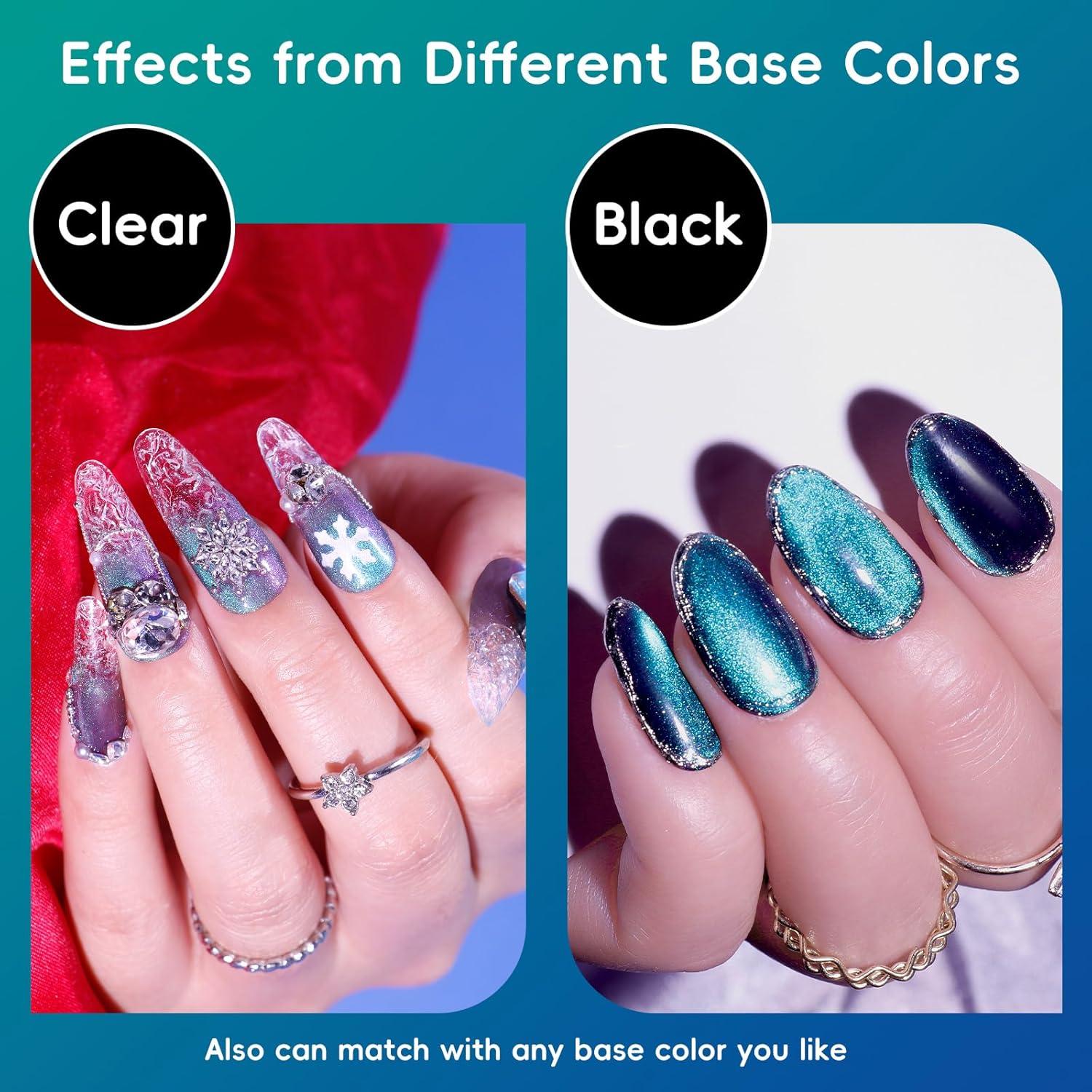 Kit de Esmalte de Uñas en Gel Clara Colors Cat Eye 12 Colores