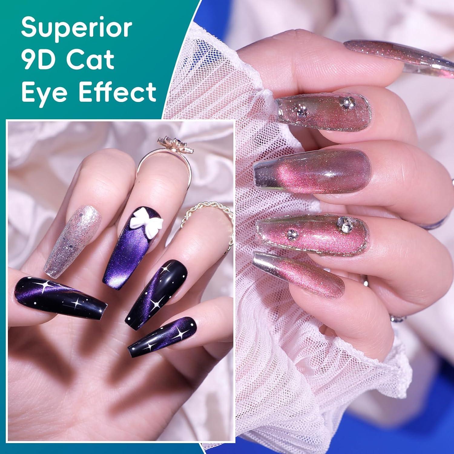 Kit de Esmalte de Uñas en Gel Clara Colors Cat Eye 12 Colores