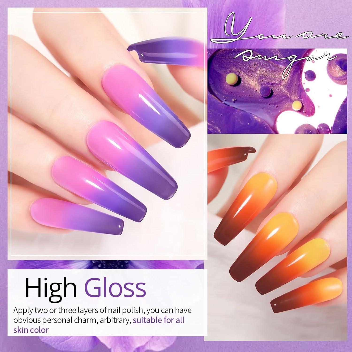 Set de Esmalte de Uñas UR SUGAR 6 Colores Cambiantes Térmicos