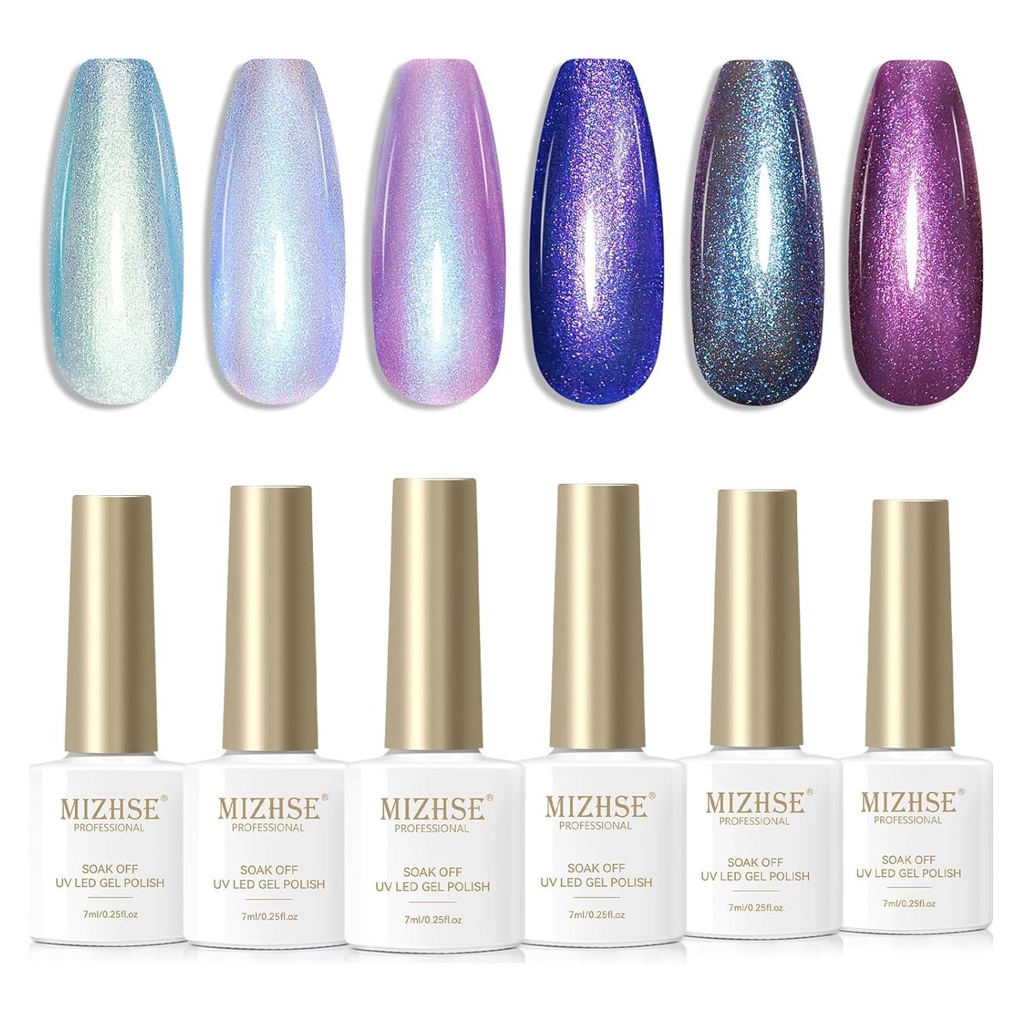 Set de Esmalte de Uñas en Gel Brillante MIZHSE - 6 Colores