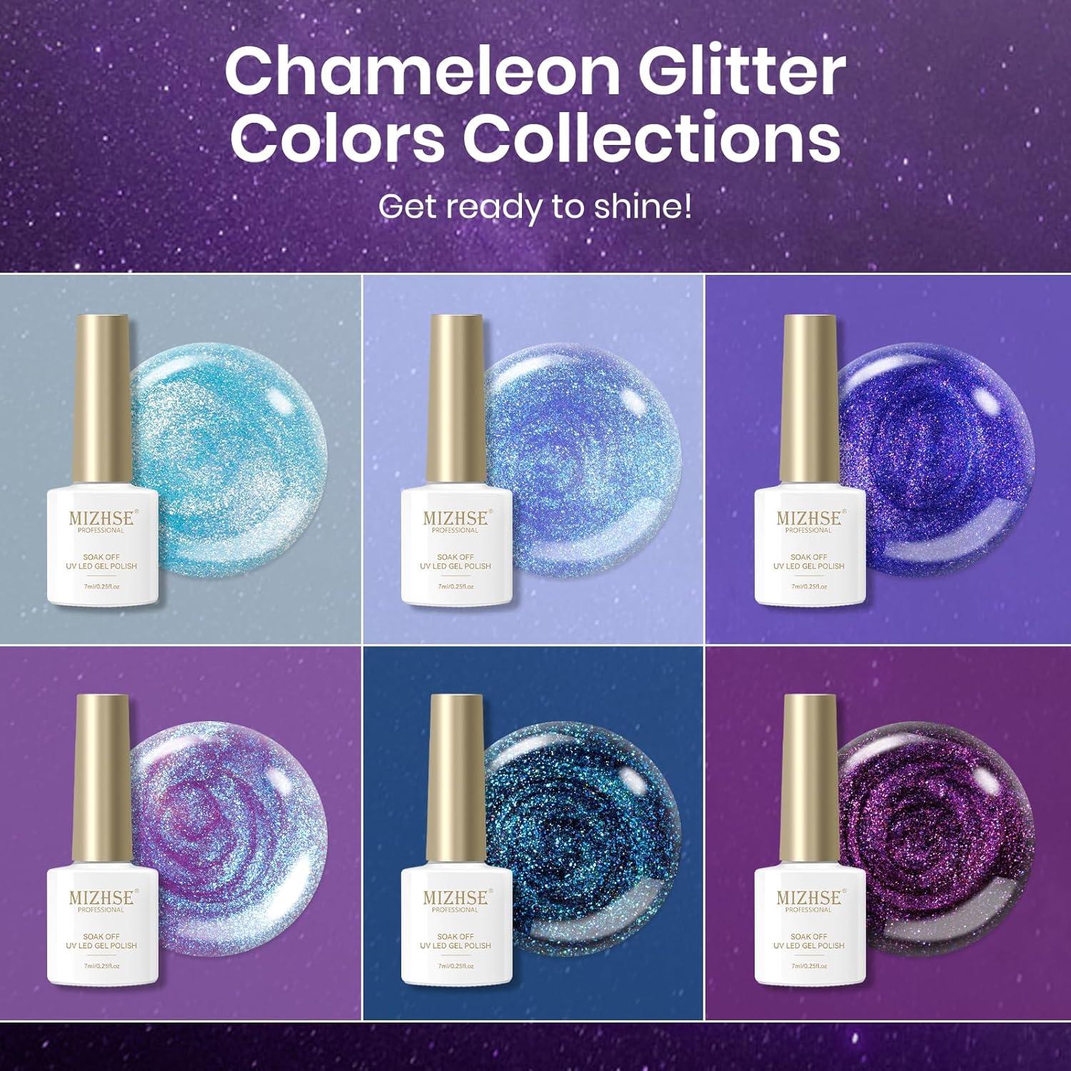 Set de Esmalte de Uñas en Gel Brillante MIZHSE - 6 Colores