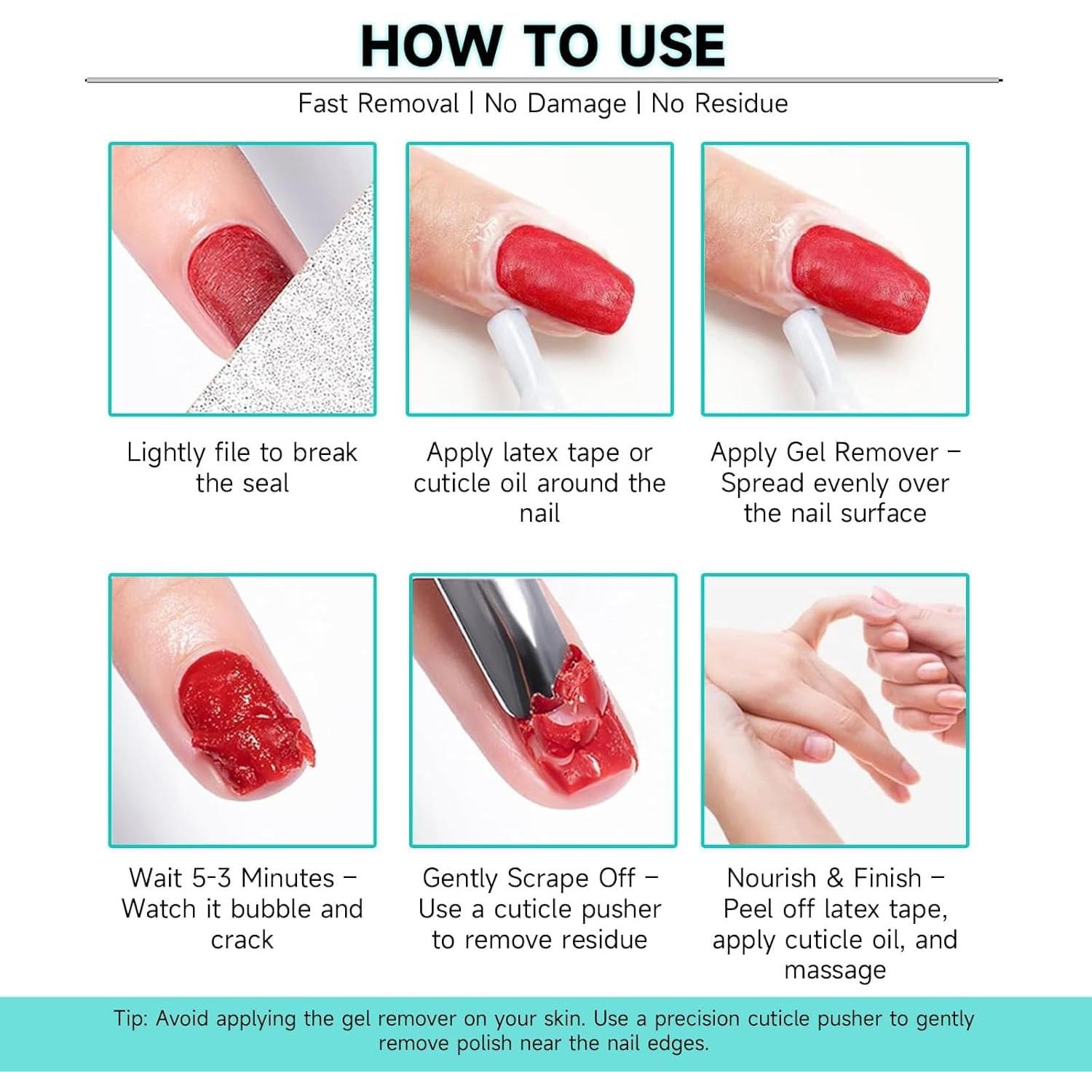 Kit Removedor de Esmalte en Gel Eyusall 2 x 15ml Rápido