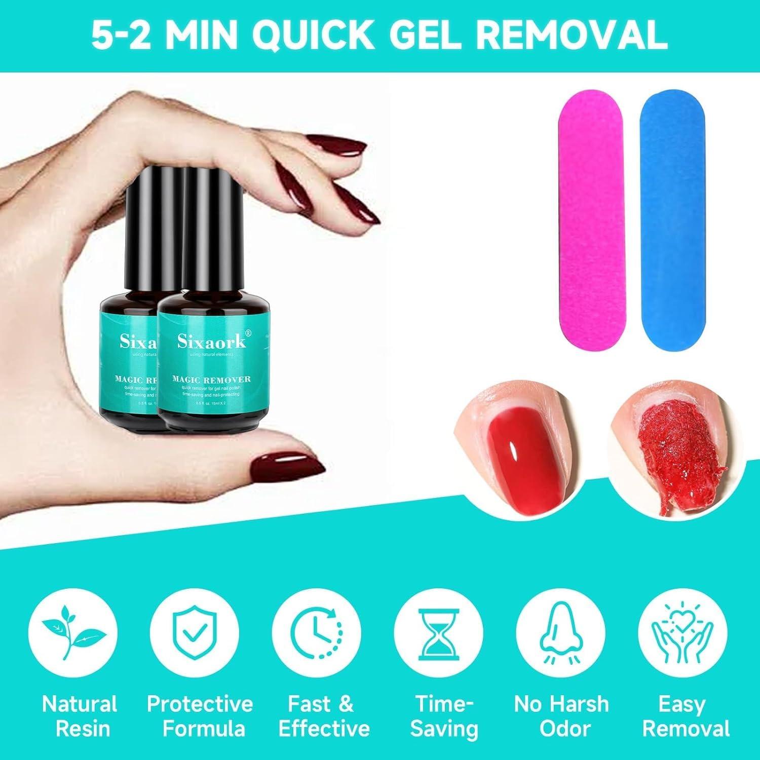 Kit Removedor de Esmalte en Gel Eyusall 2 x 15ml Rápido
